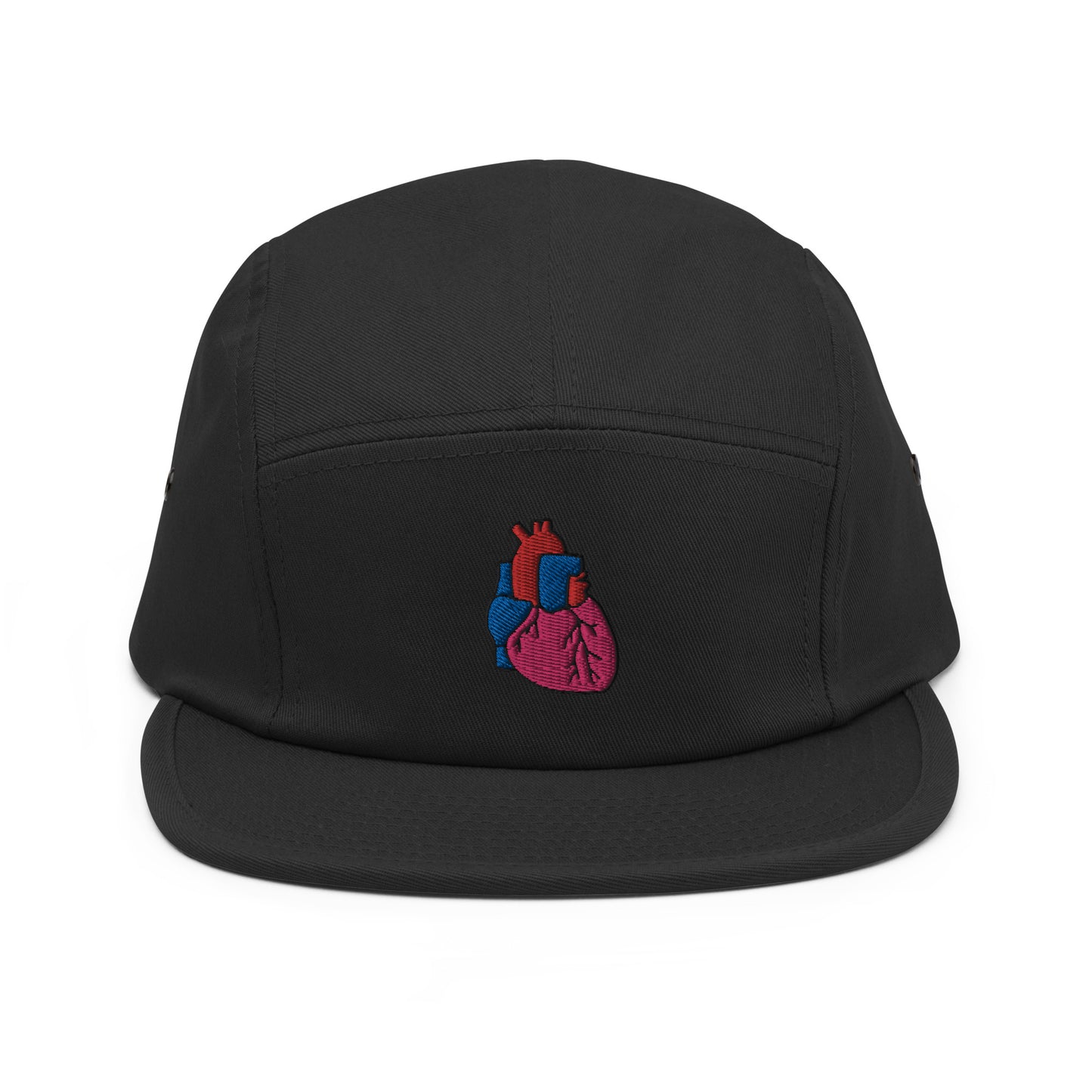 Heart Embroidered Five Panel Hat