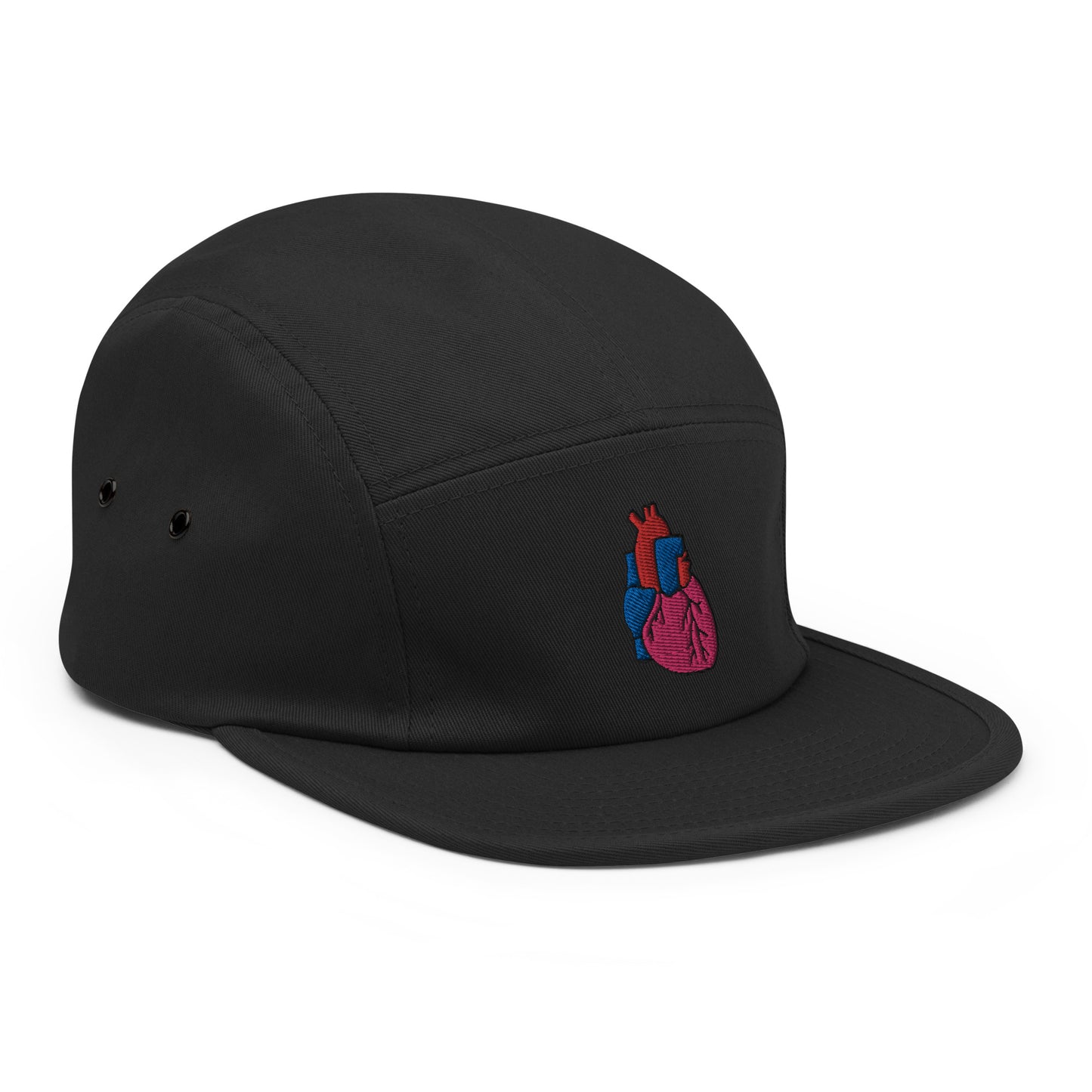 Heart Embroidered Five Panel Hat