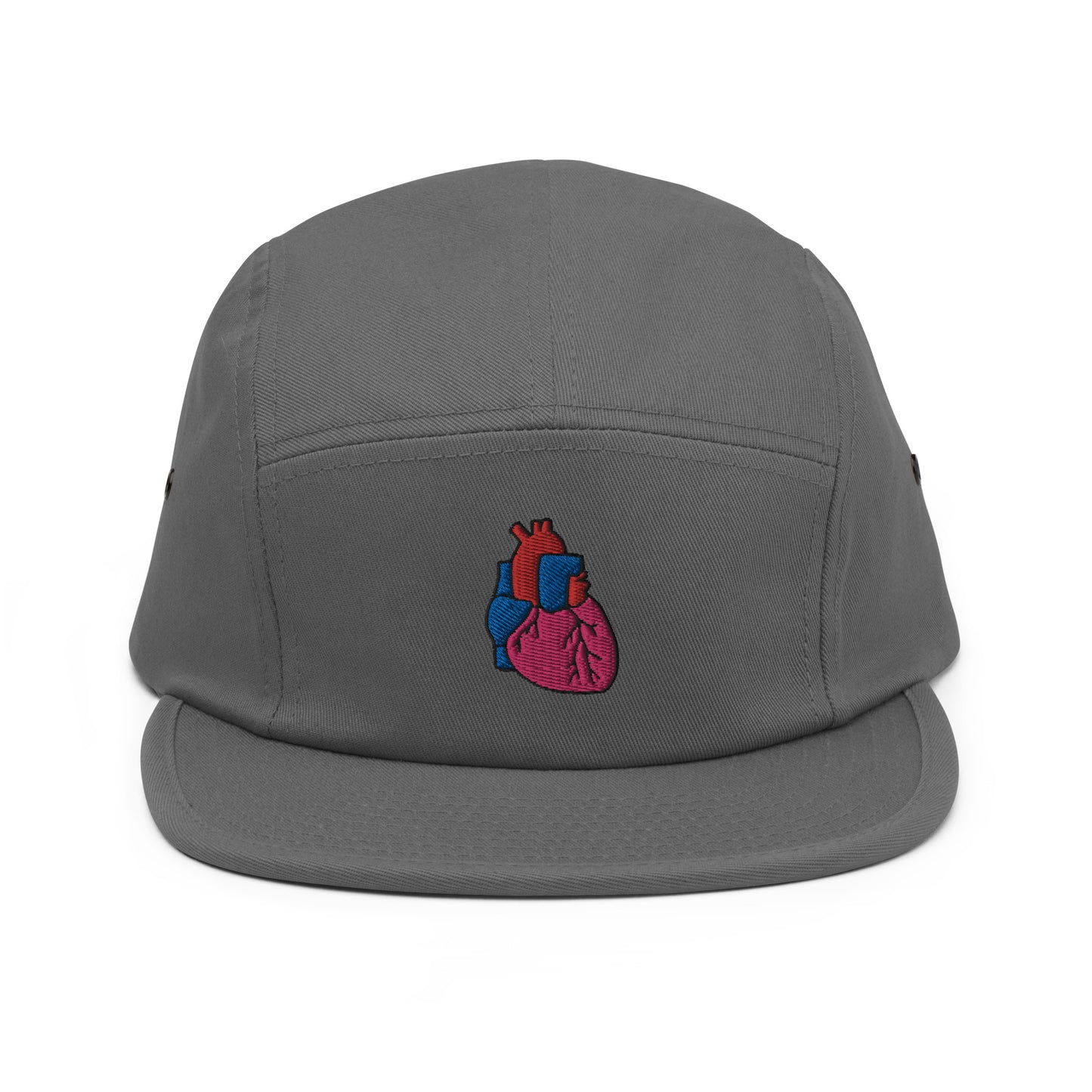 Heart Embroidered Five Panel Hat
