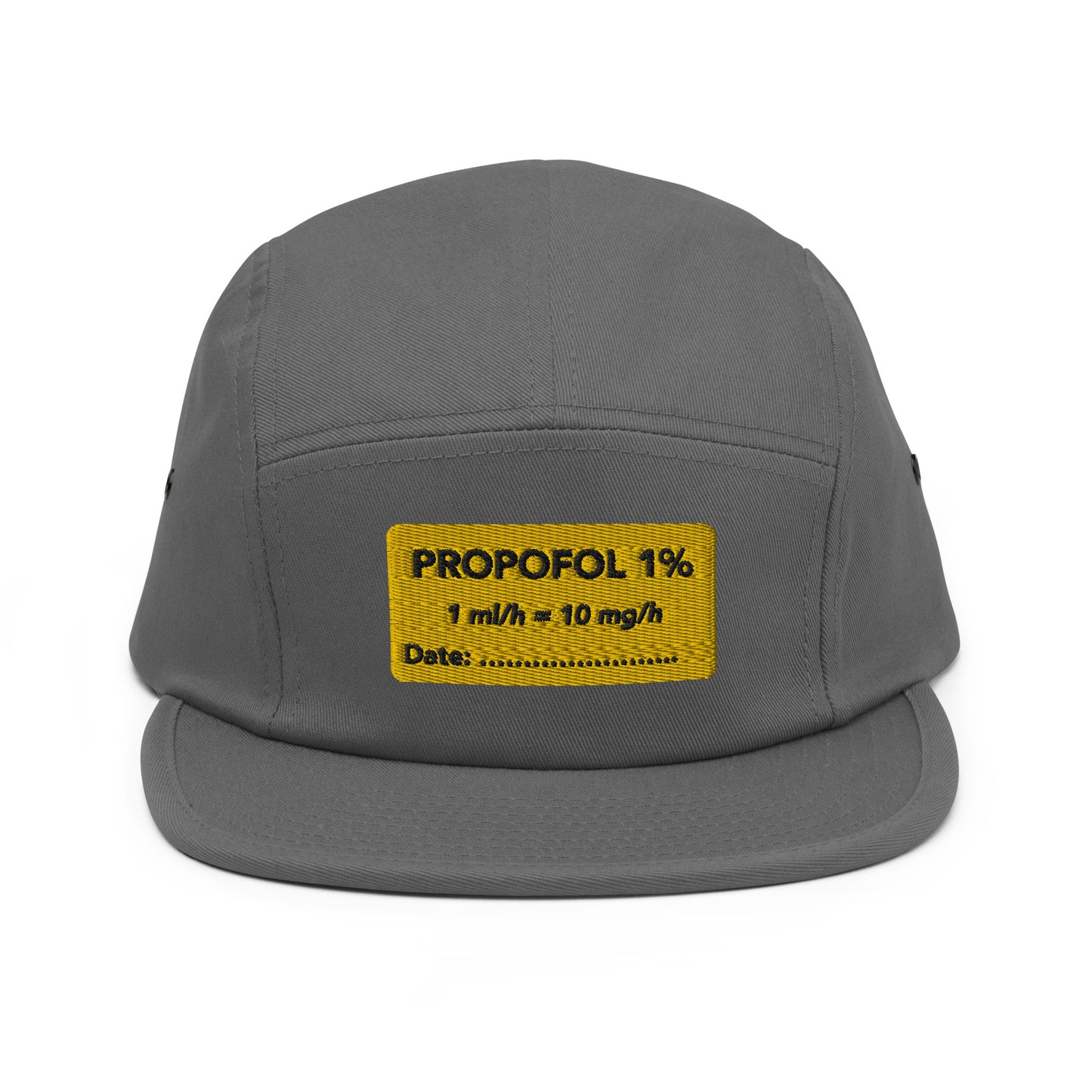 Propofol Embroidered Five Panel Hat