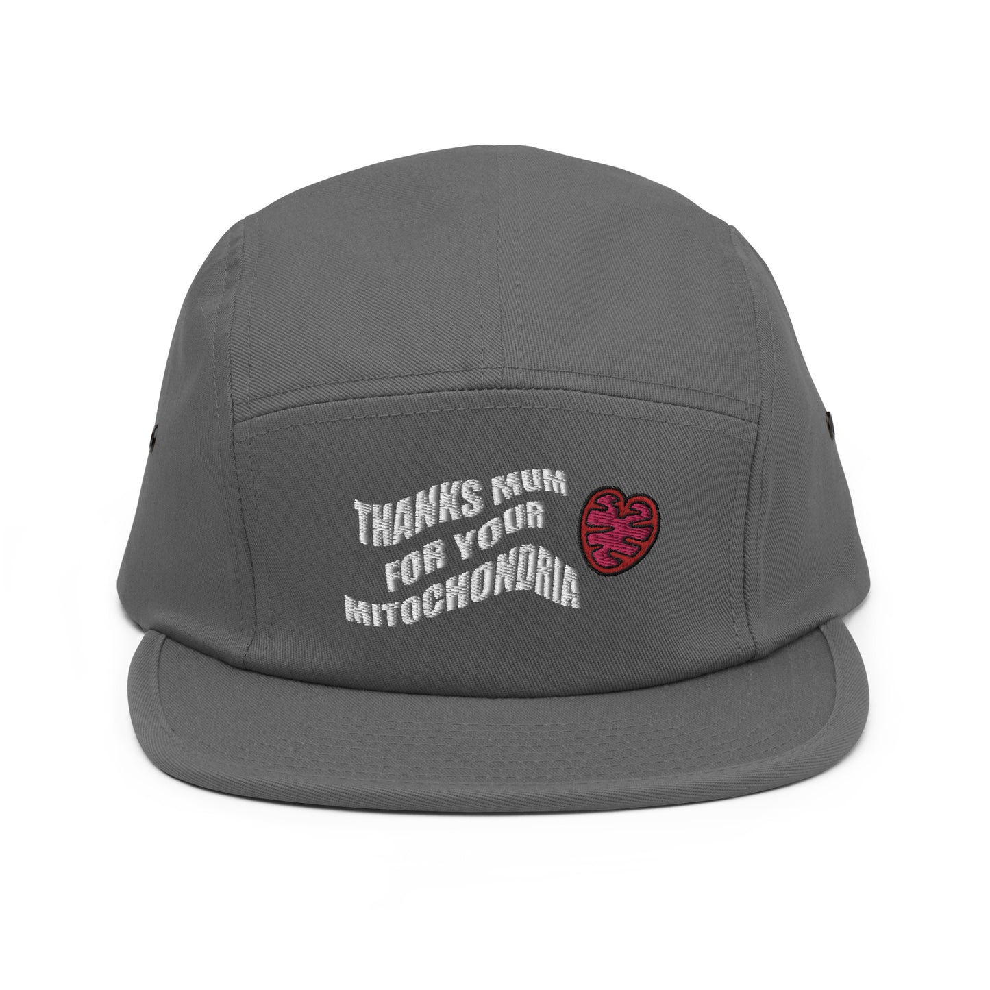 Thanks mum for your mitochondria Embroidered Five Panel Hat