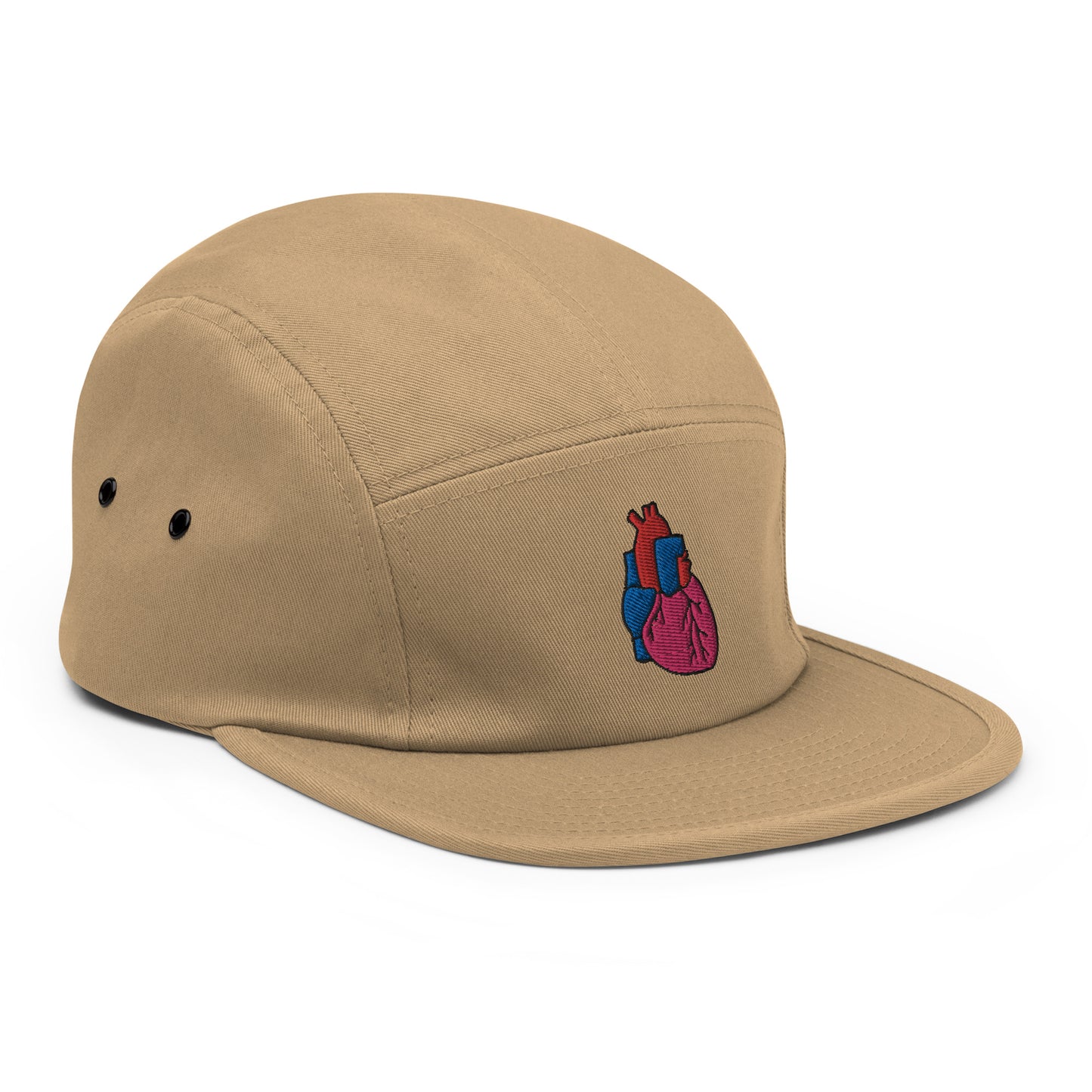 Heart Embroidered Five Panel Hat