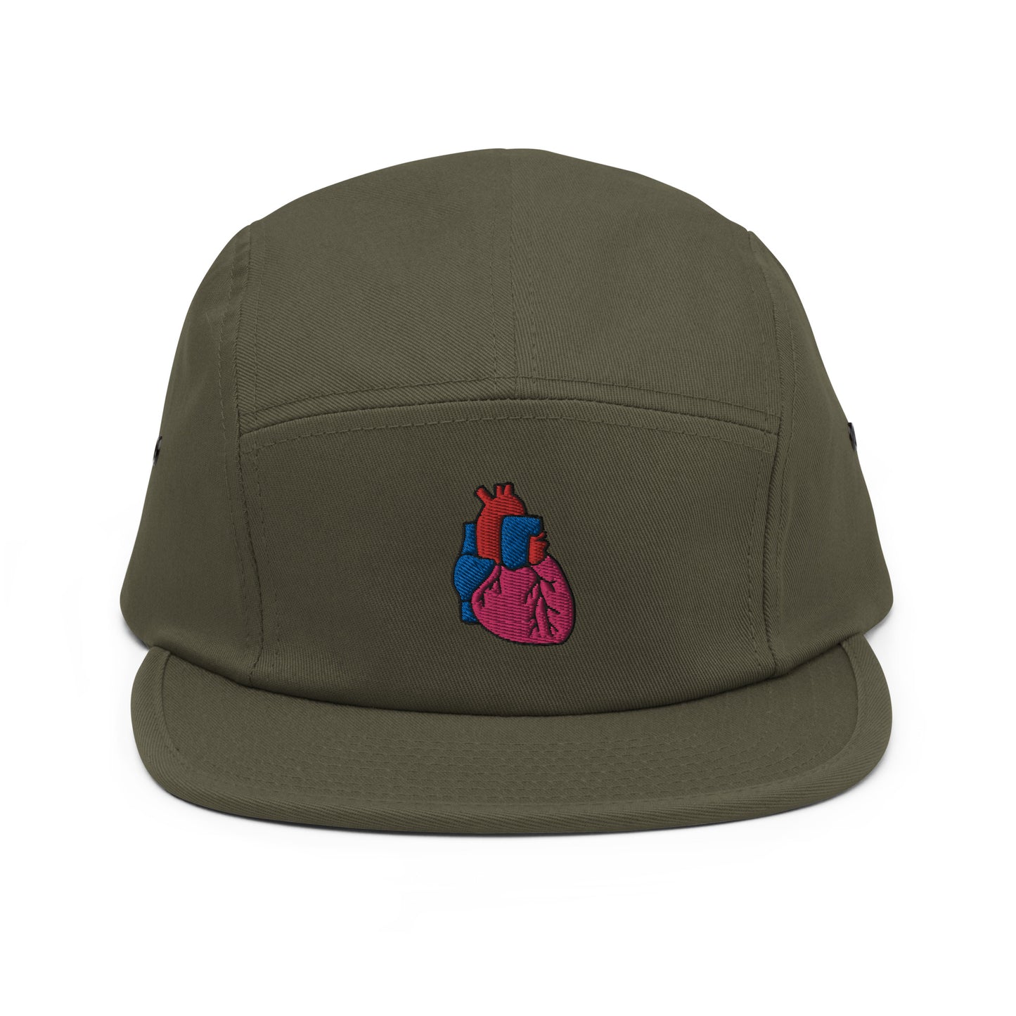 Heart Embroidered Five Panel Hat