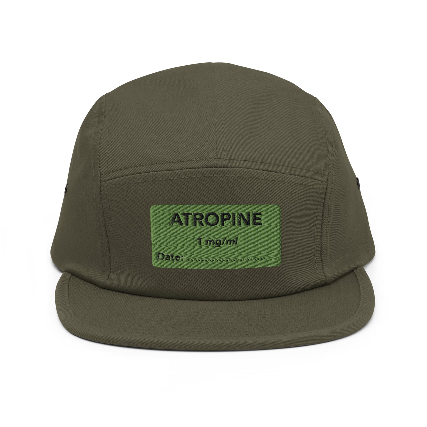Atropine Embroidered Five Panel Hat