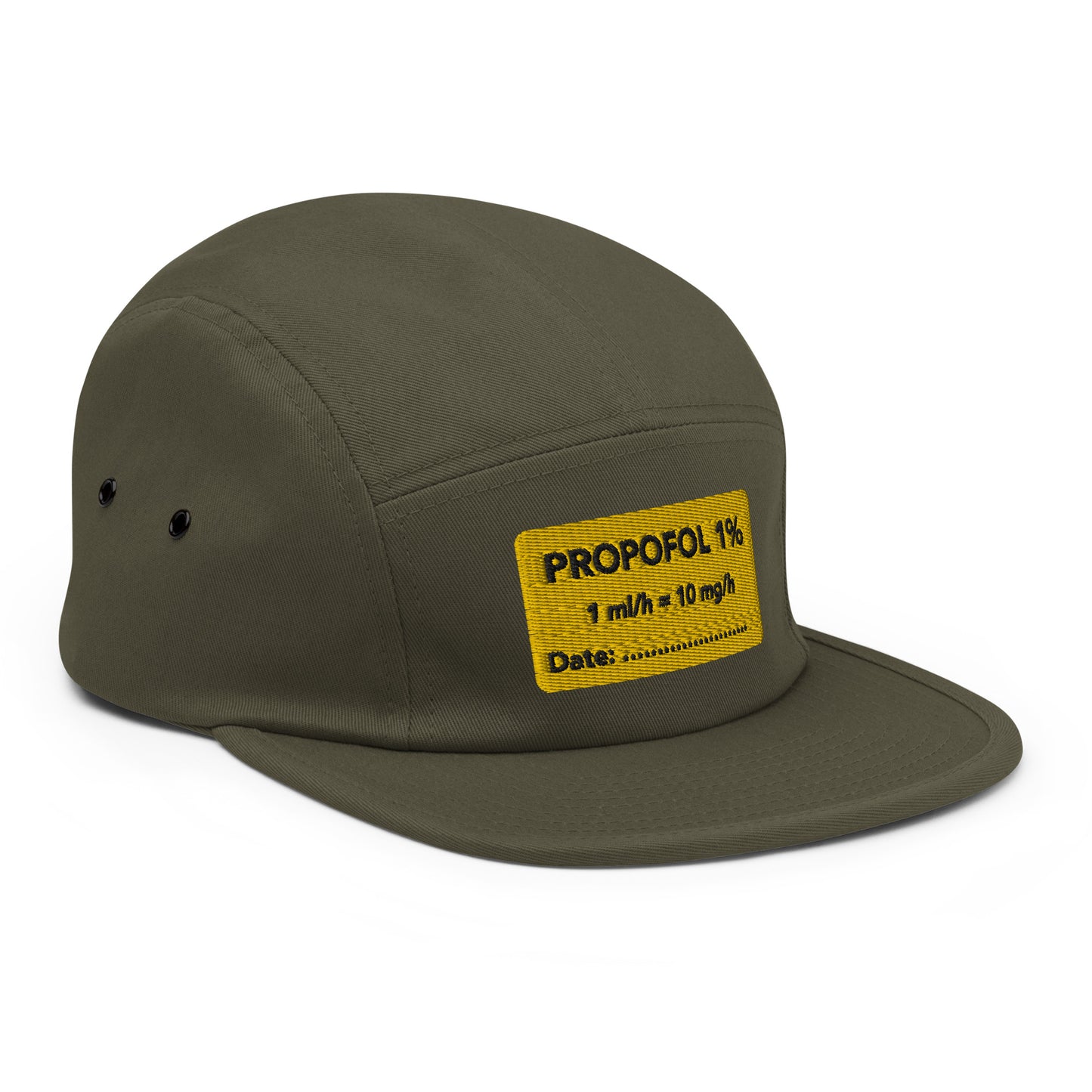 Propofol Embroidered Five Panel Hat