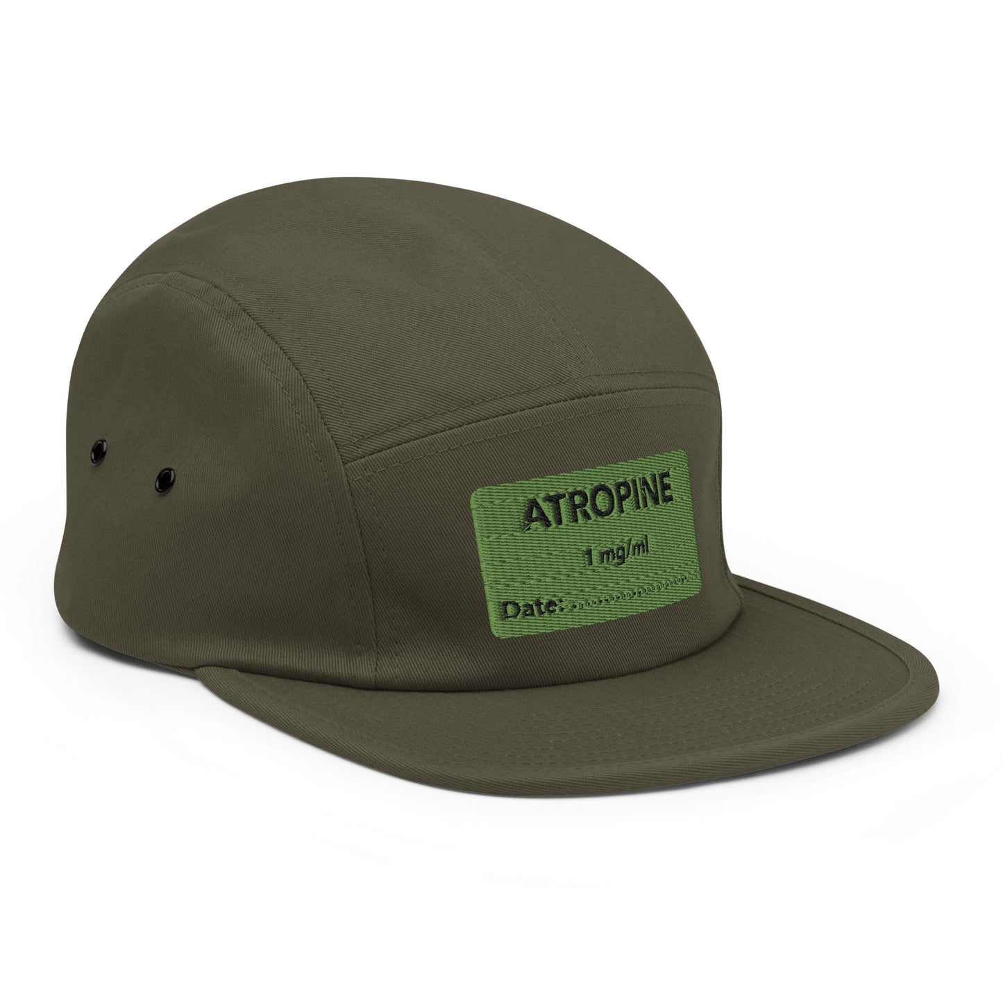 Atropine Embroidered Five Panel Hat