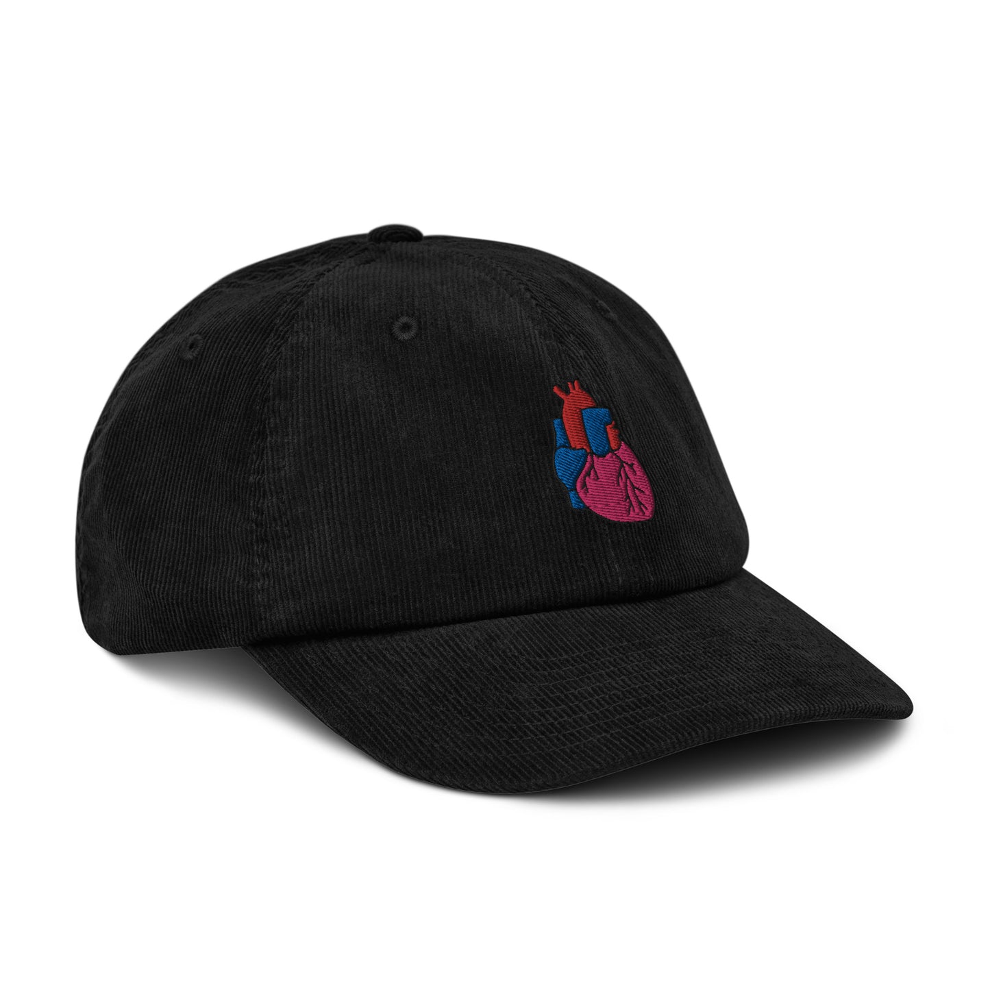 Heart Embroidered Corduroy Hat