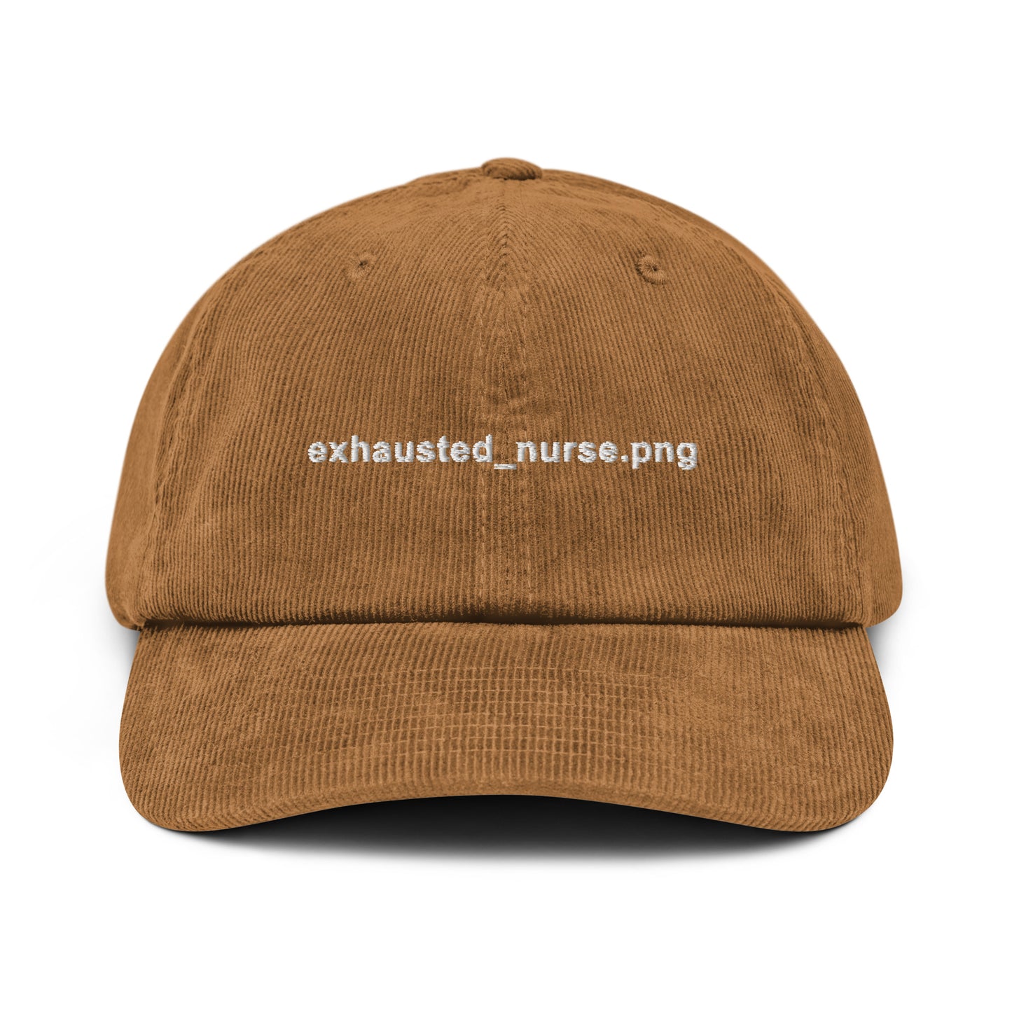 Exhausted_nurse.png Embroidered Corduroy Hat