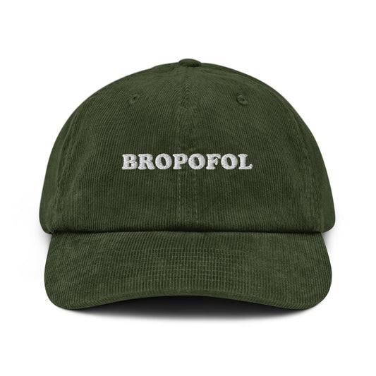 Bropofol Embroidered Corduroy Hat