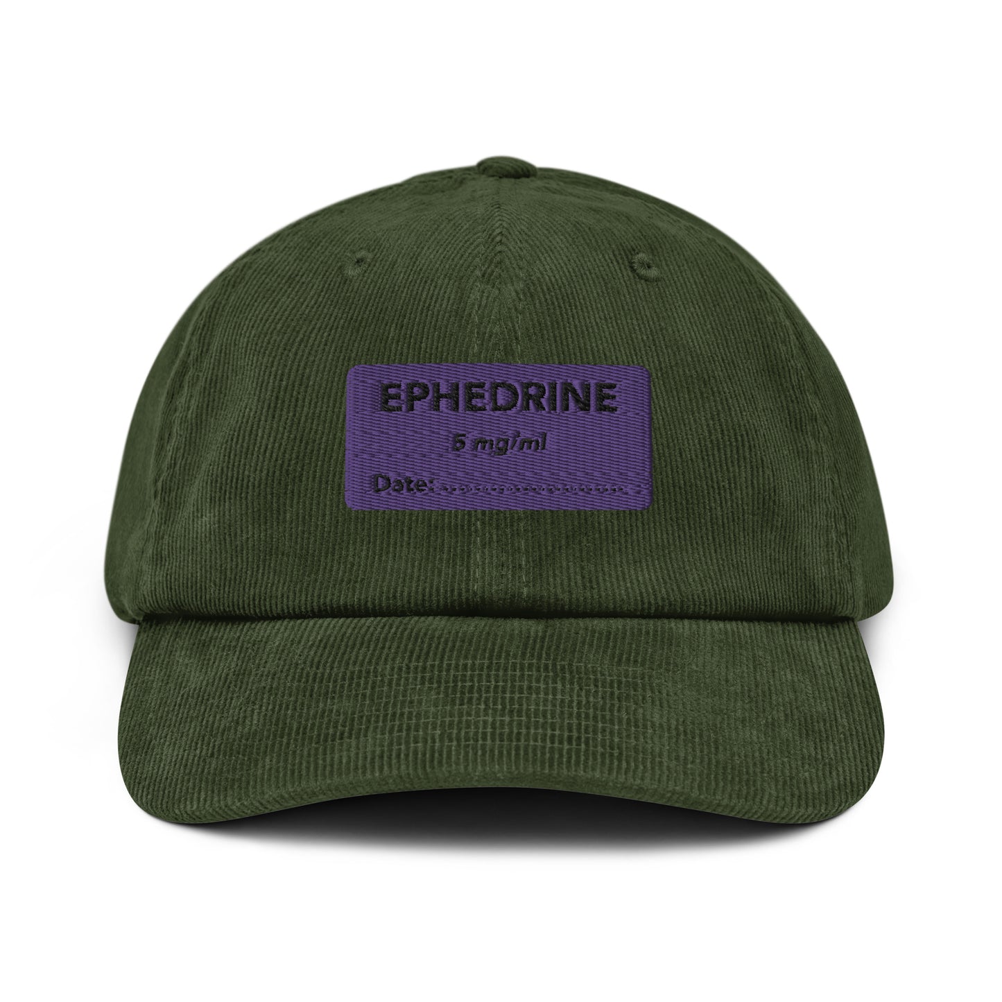 Ephedrine Embroidered Corduroy Hat