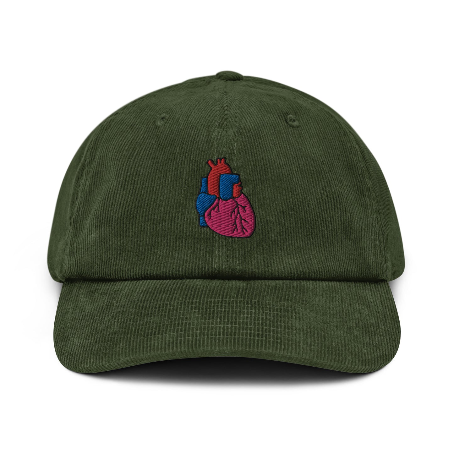 Heart Embroidered Corduroy Hat