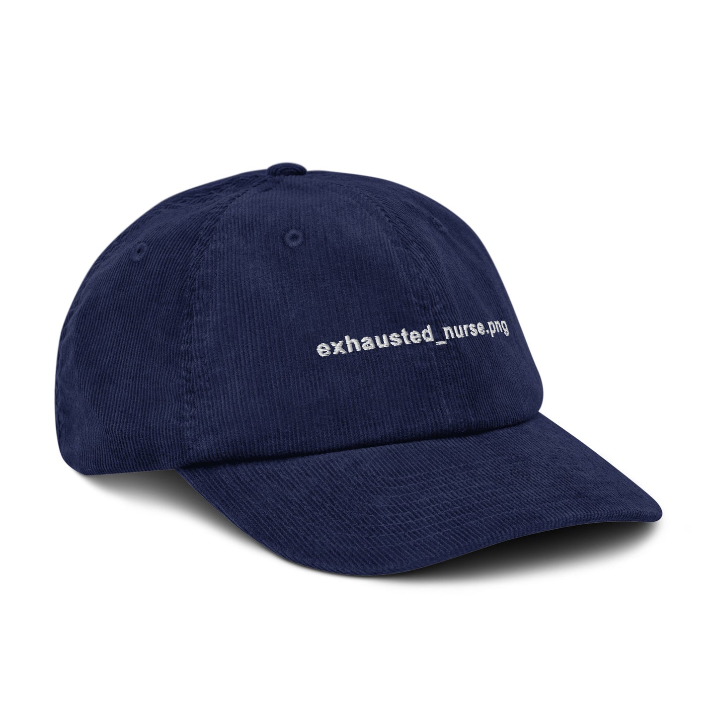Exhausted_nurse.png Embroidered Corduroy Hat