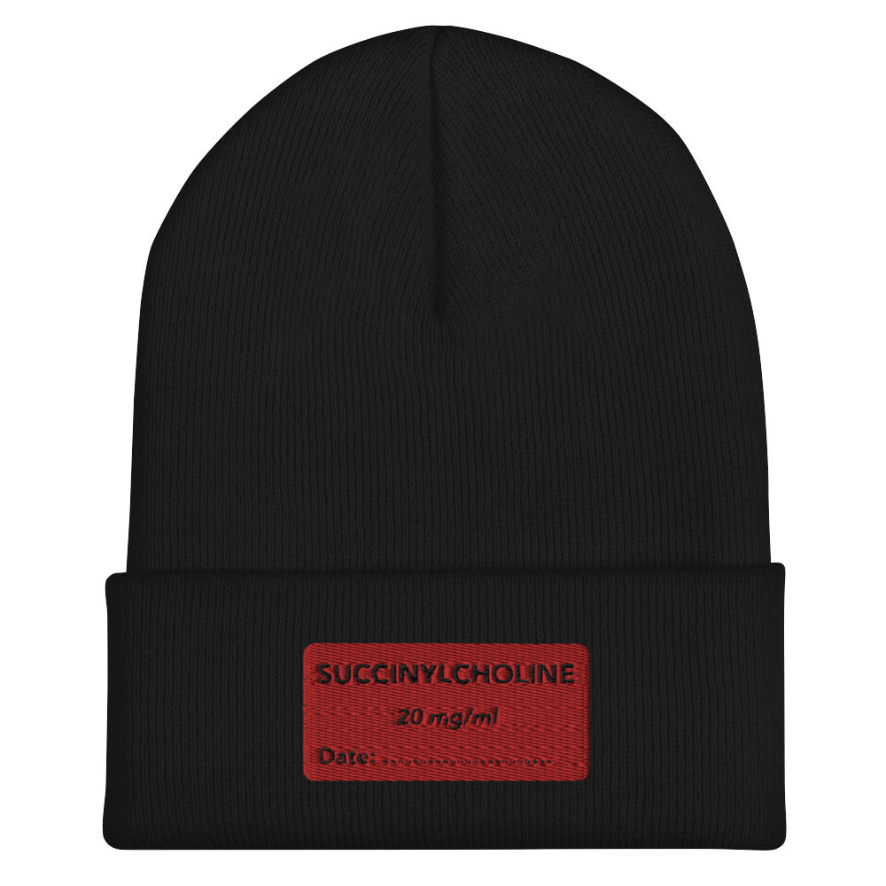 Succinylcholine Embroidered Beanie