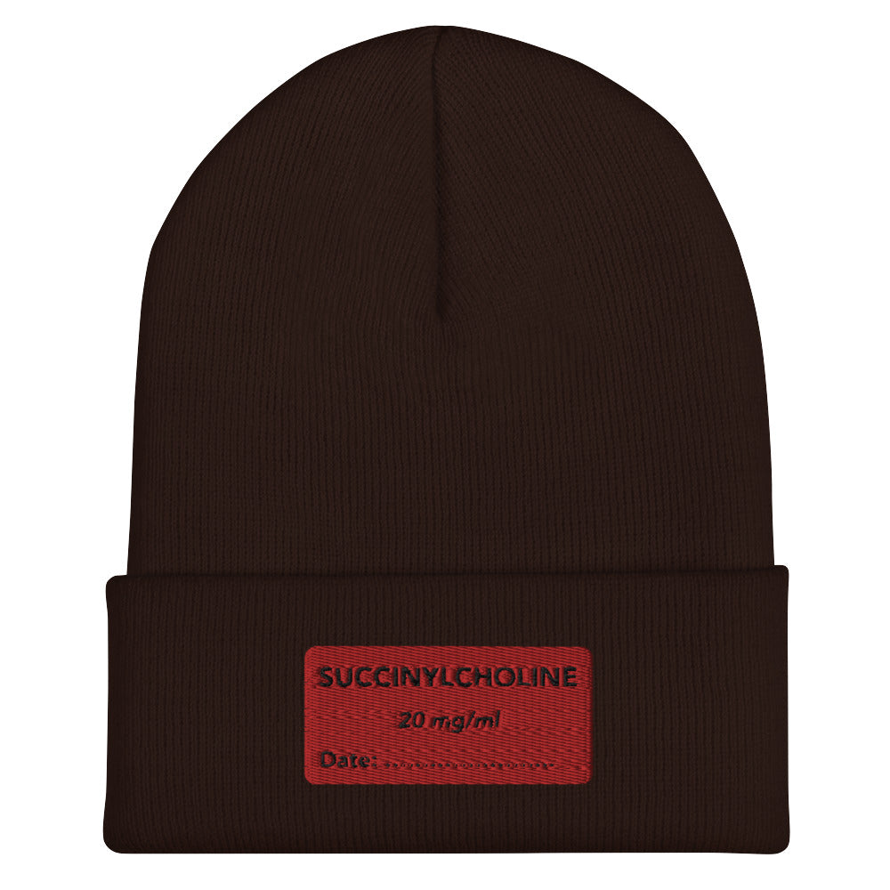 Succinylcholine Embroidered Beanie