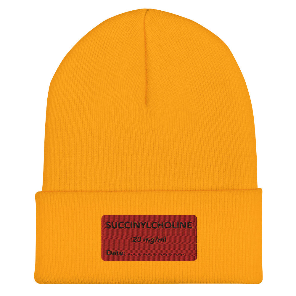 Succinylcholine Embroidered Beanie