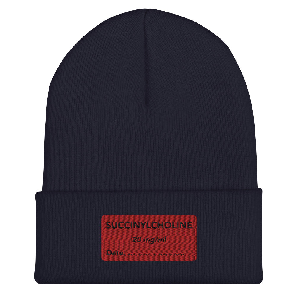Succinylcholine Embroidered Beanie