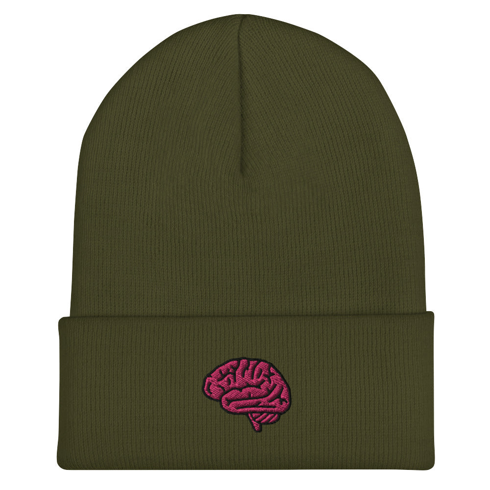 Brain Embroidered Beanie