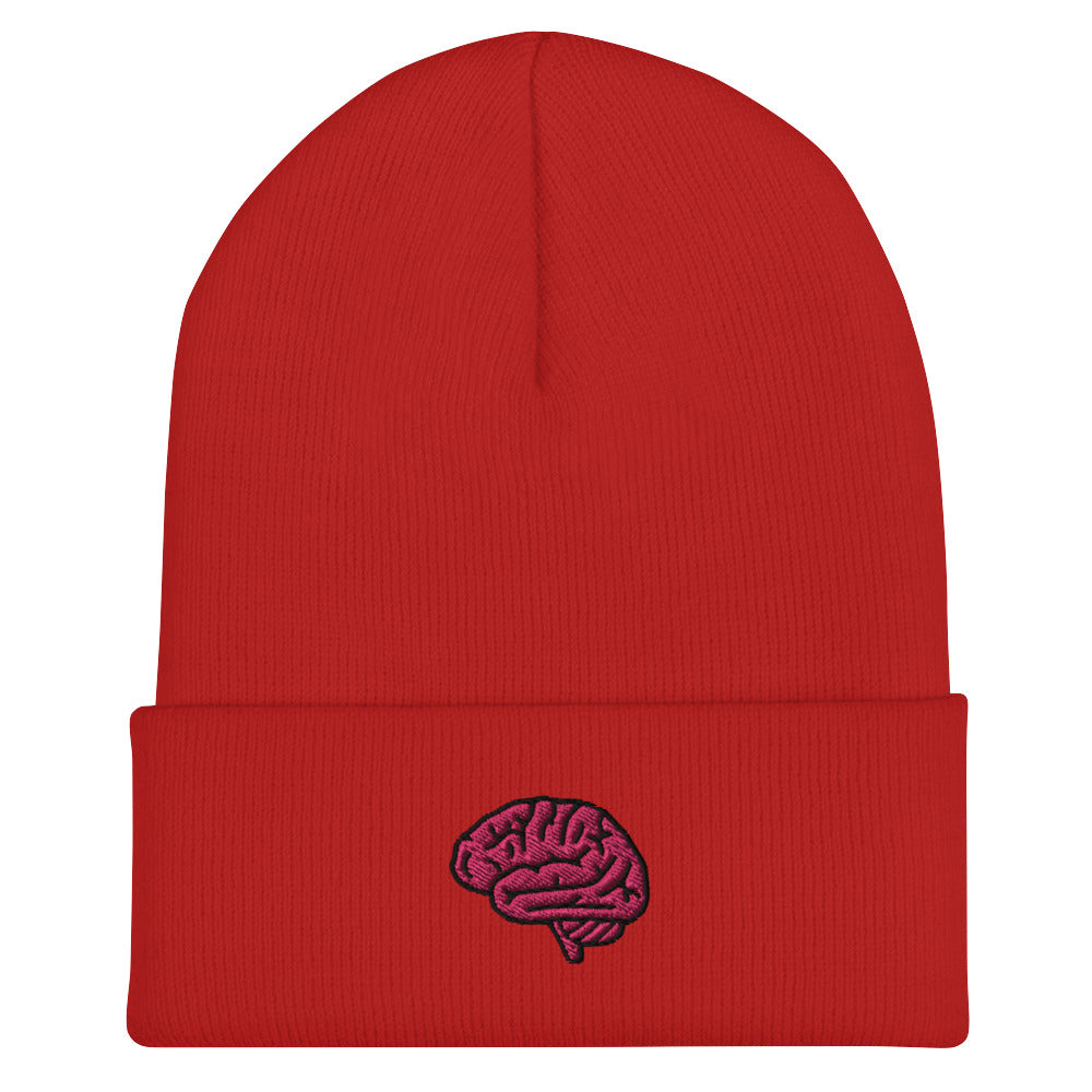 Brain Embroidered Beanie