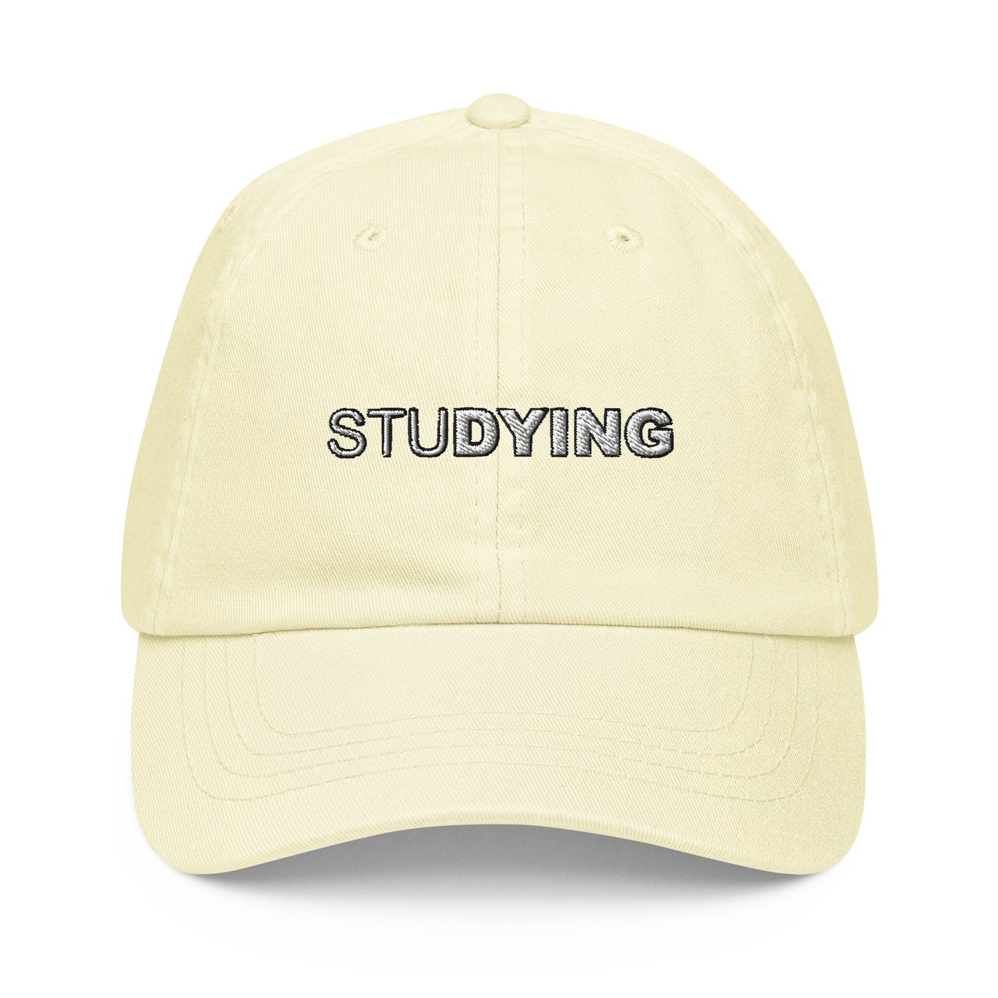 Studying Embroidered Pastel Hat