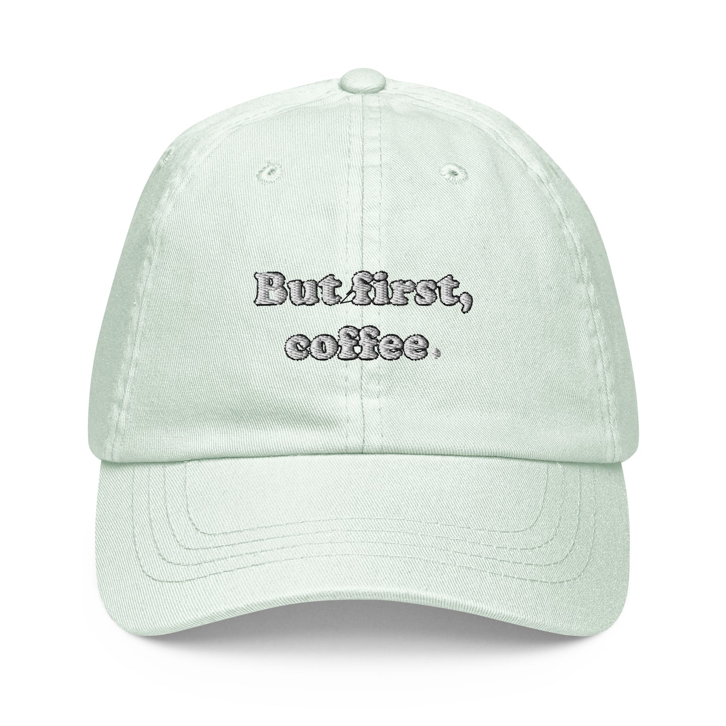 But First Coffee Embroidered Pastel Hat