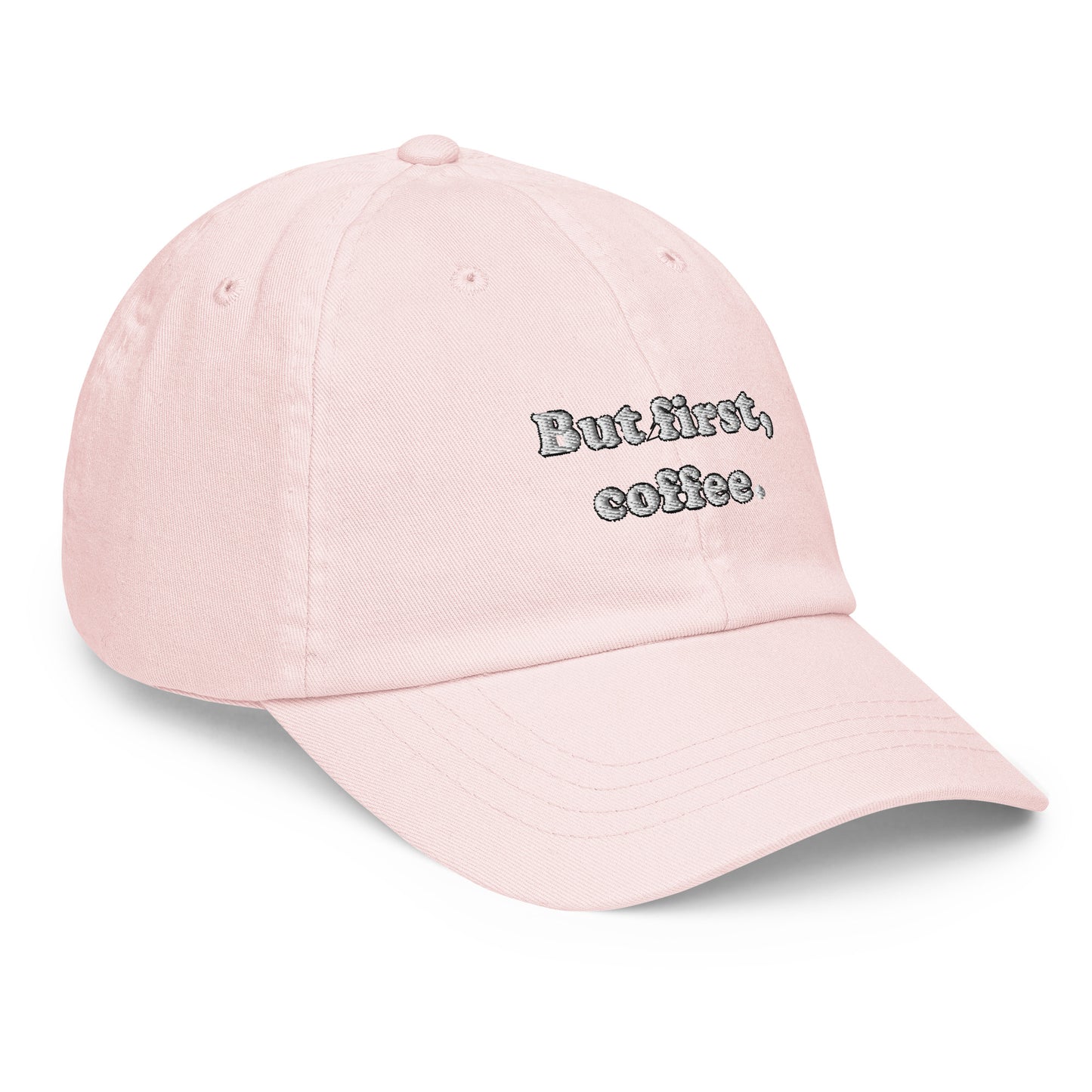 But First Coffee Embroidered Pastel Hat