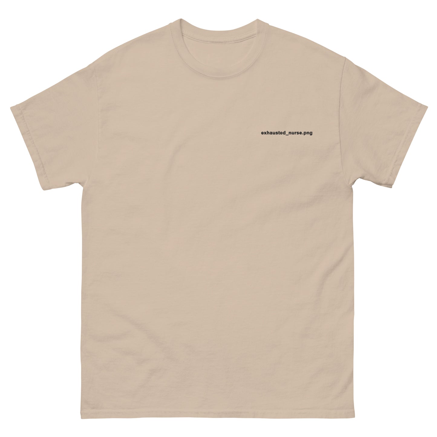 Exhausted_nurse.png Embroidered Oversized T-shirt