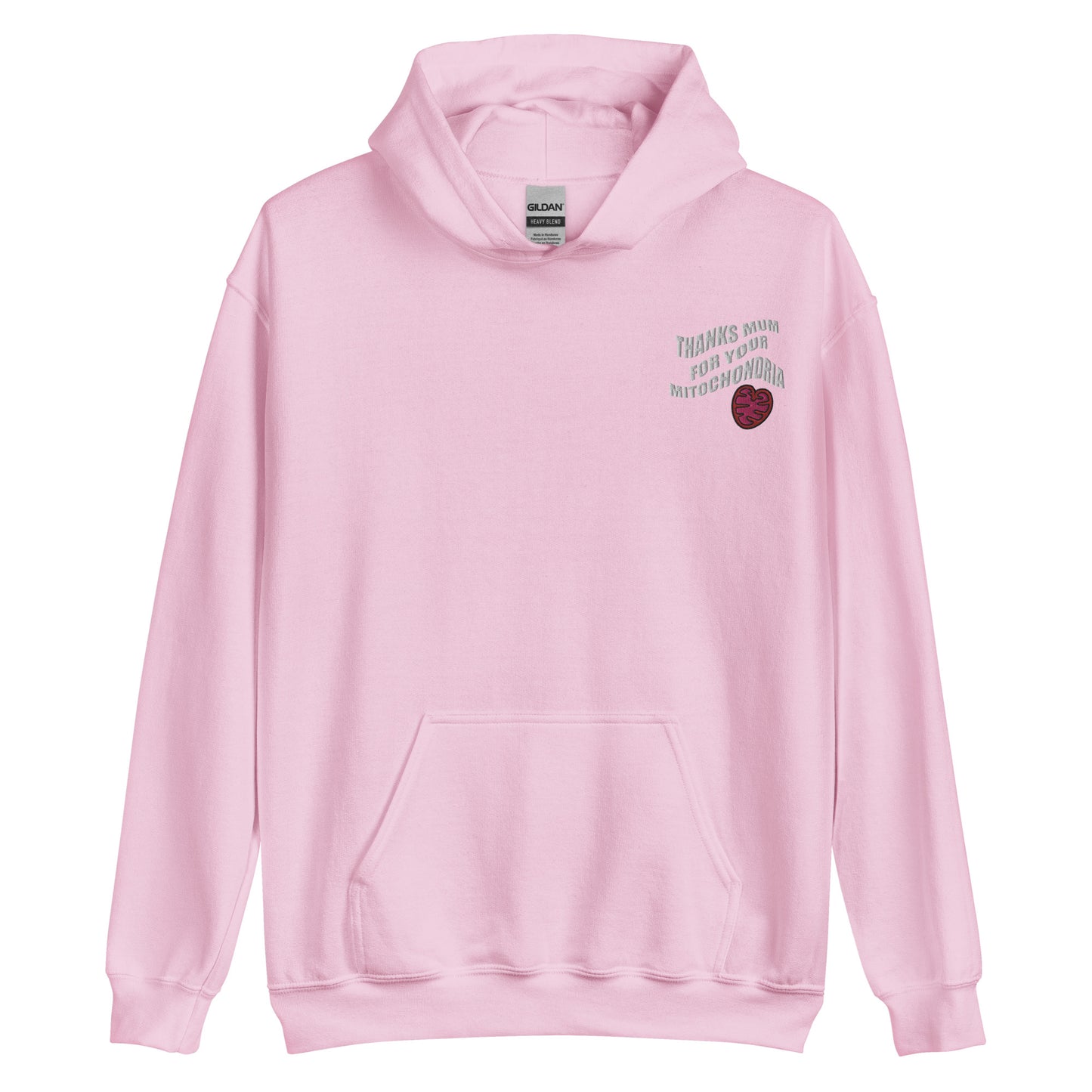 Thanks mum for your mitochondria Embroidered Hoodie