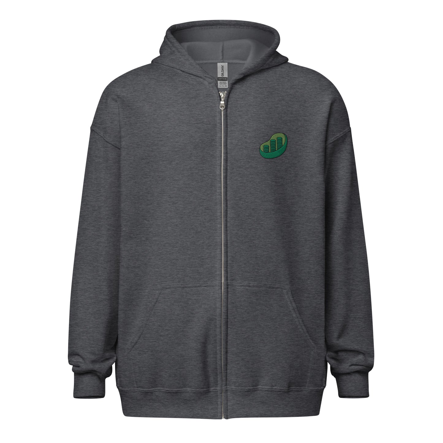 Chloroplast Embroidered Zip-Up Hoodie