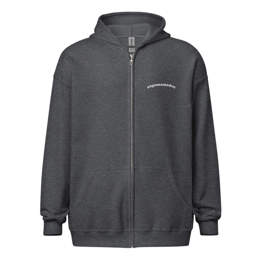 Sugamamadex Embroidered Zip-Up Hoodie