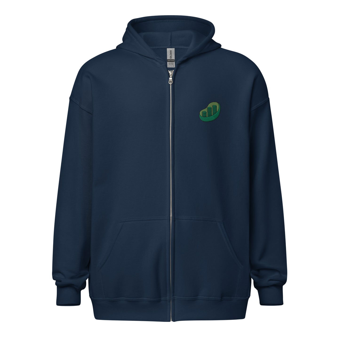 Chloroplast Embroidered Zip-Up Hoodie