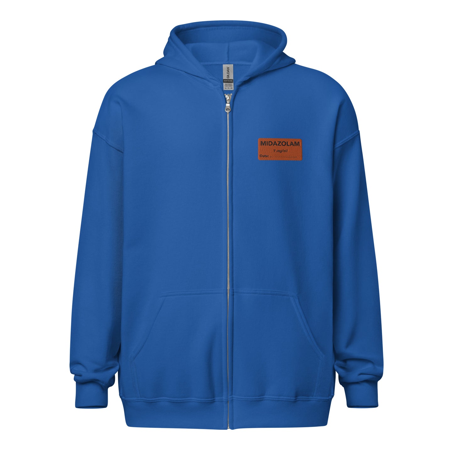Midazolam Embroidered Zip-Up Hoodie