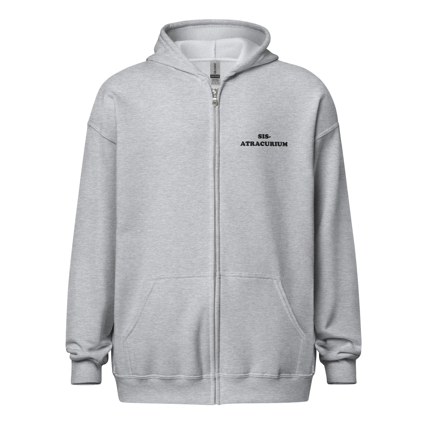 Sis-Atracurium Embroidered Zip-Up Hoodie