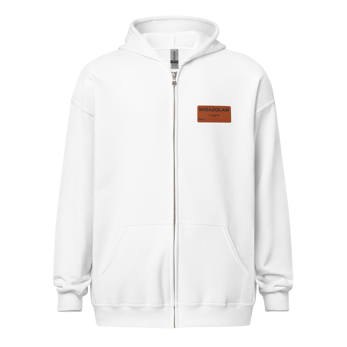Midazolam Embroidered Zip-Up Hoodie