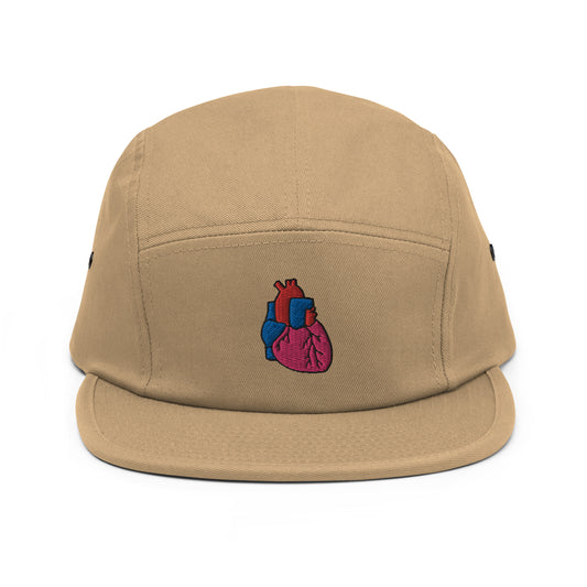 Heart Embroidered Five Panel Hat