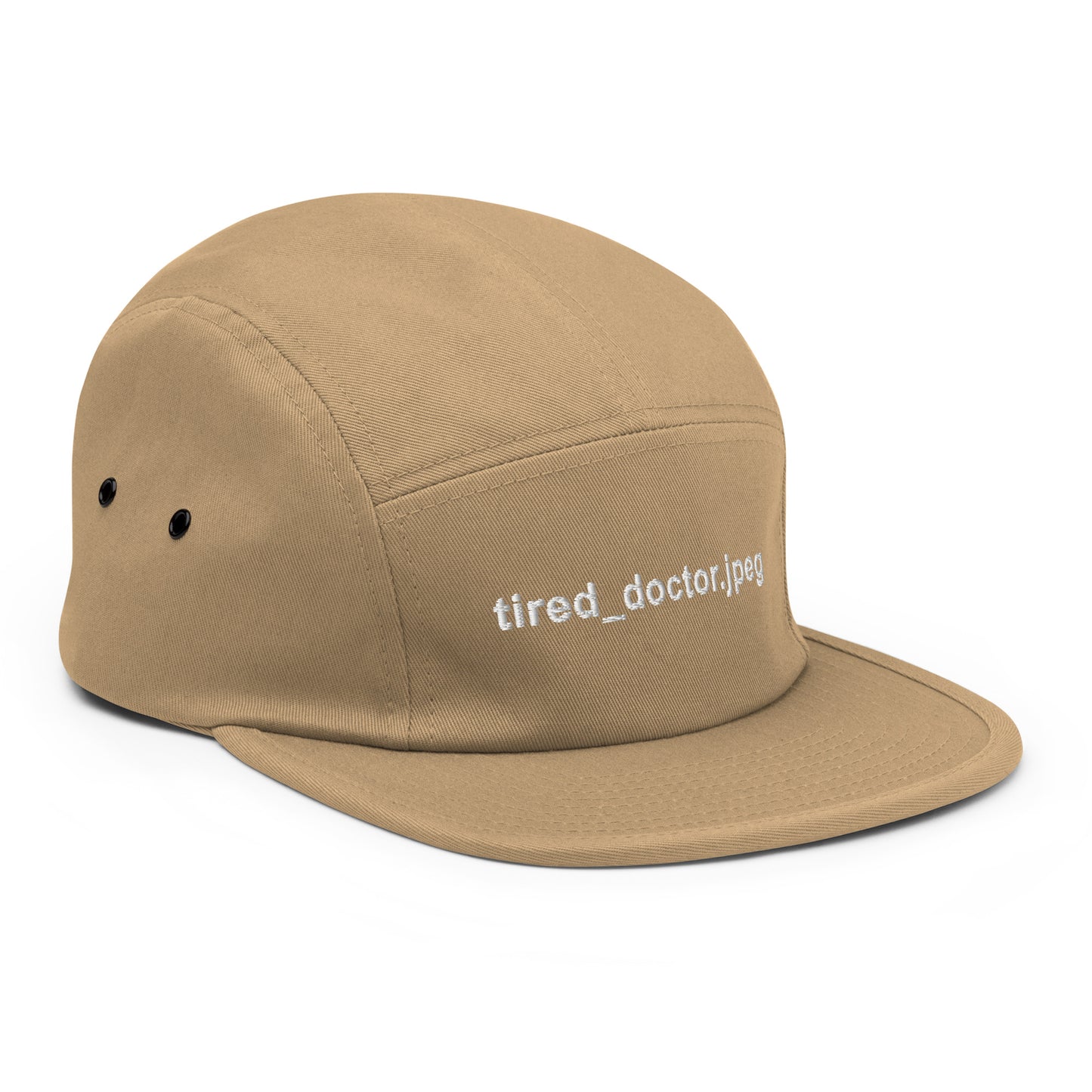 Tired_doctor.jpeg Embroidered Five Panel Hat