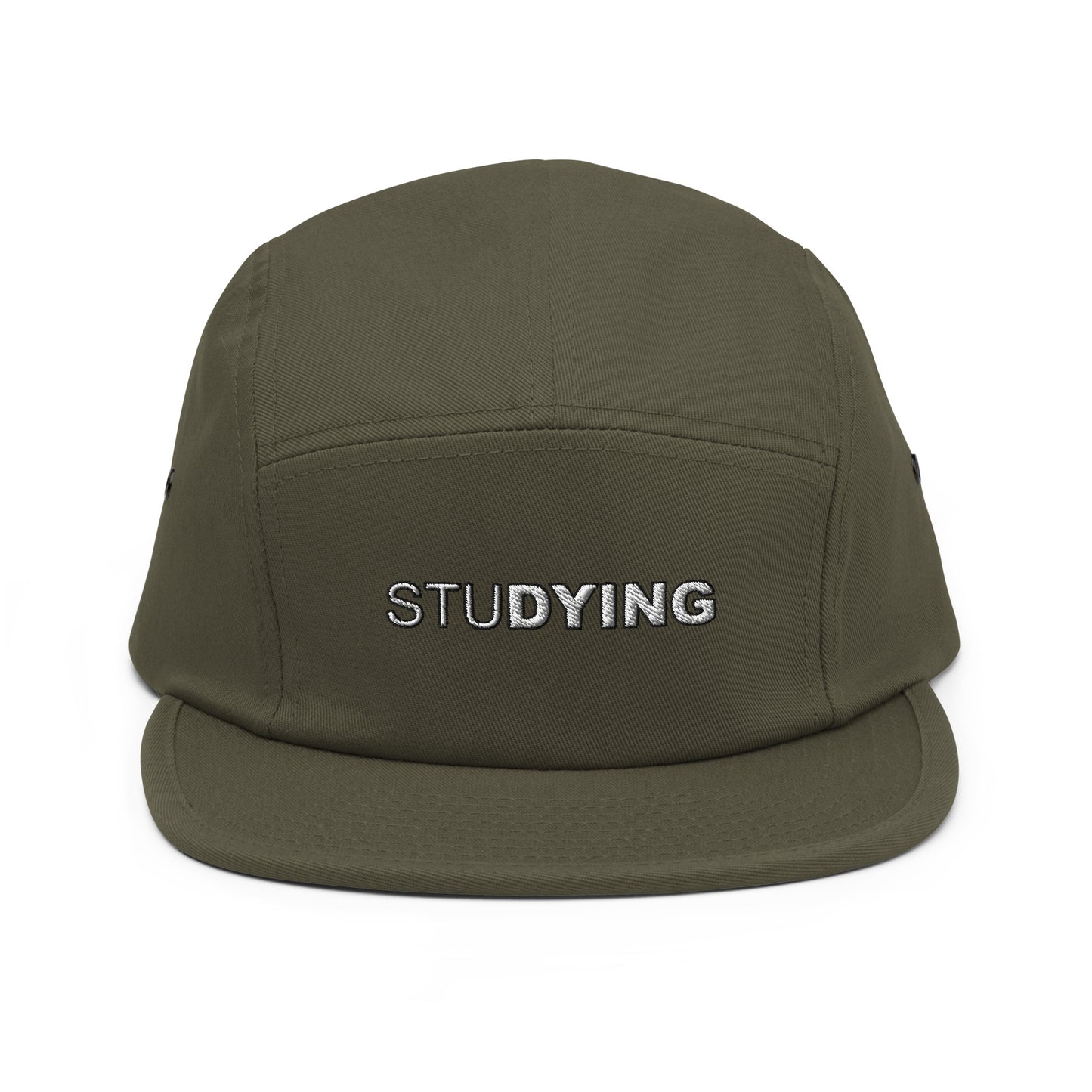 Studying Embroidered Five Panel Hat