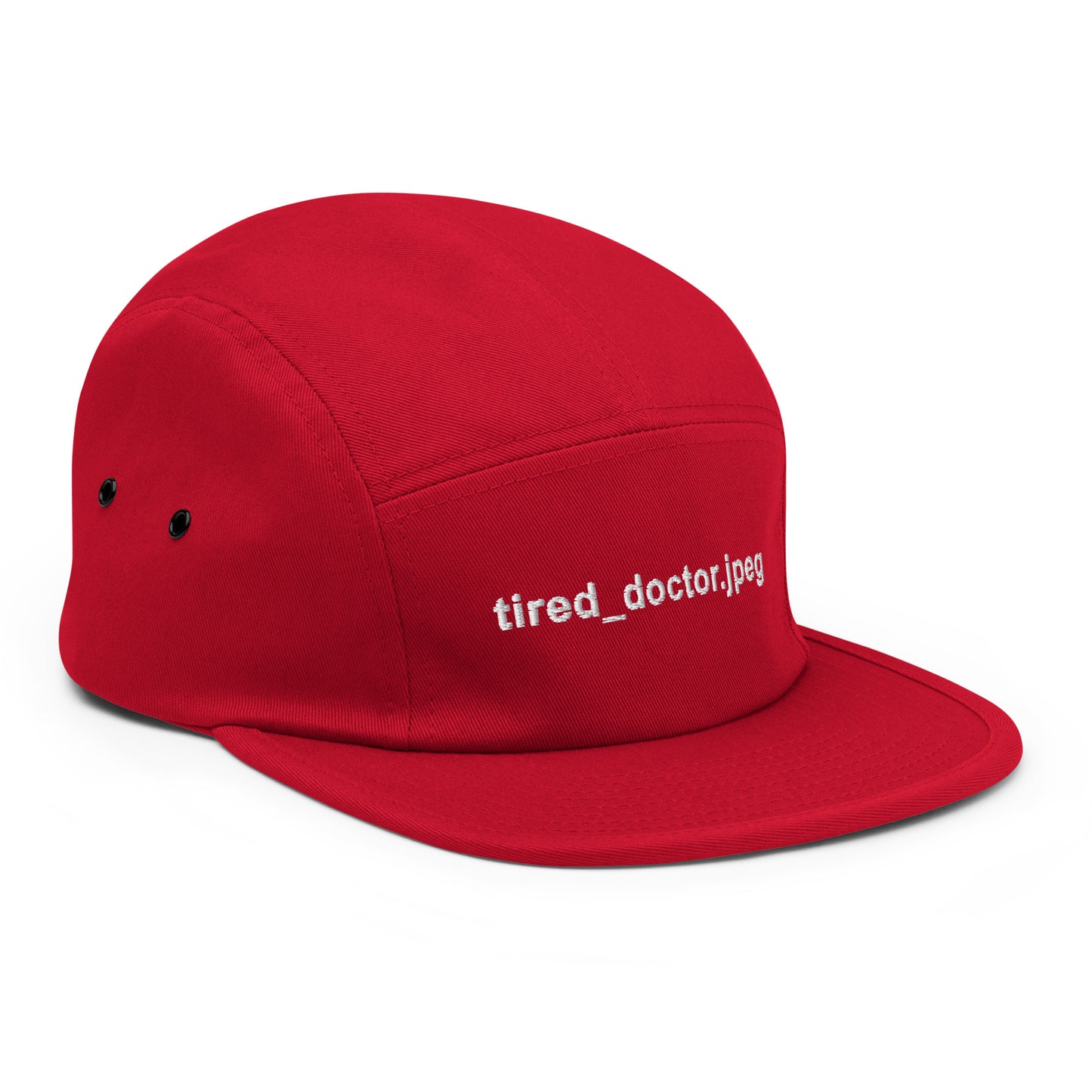 Tired_doctor.jpeg Embroidered Five Panel Hat