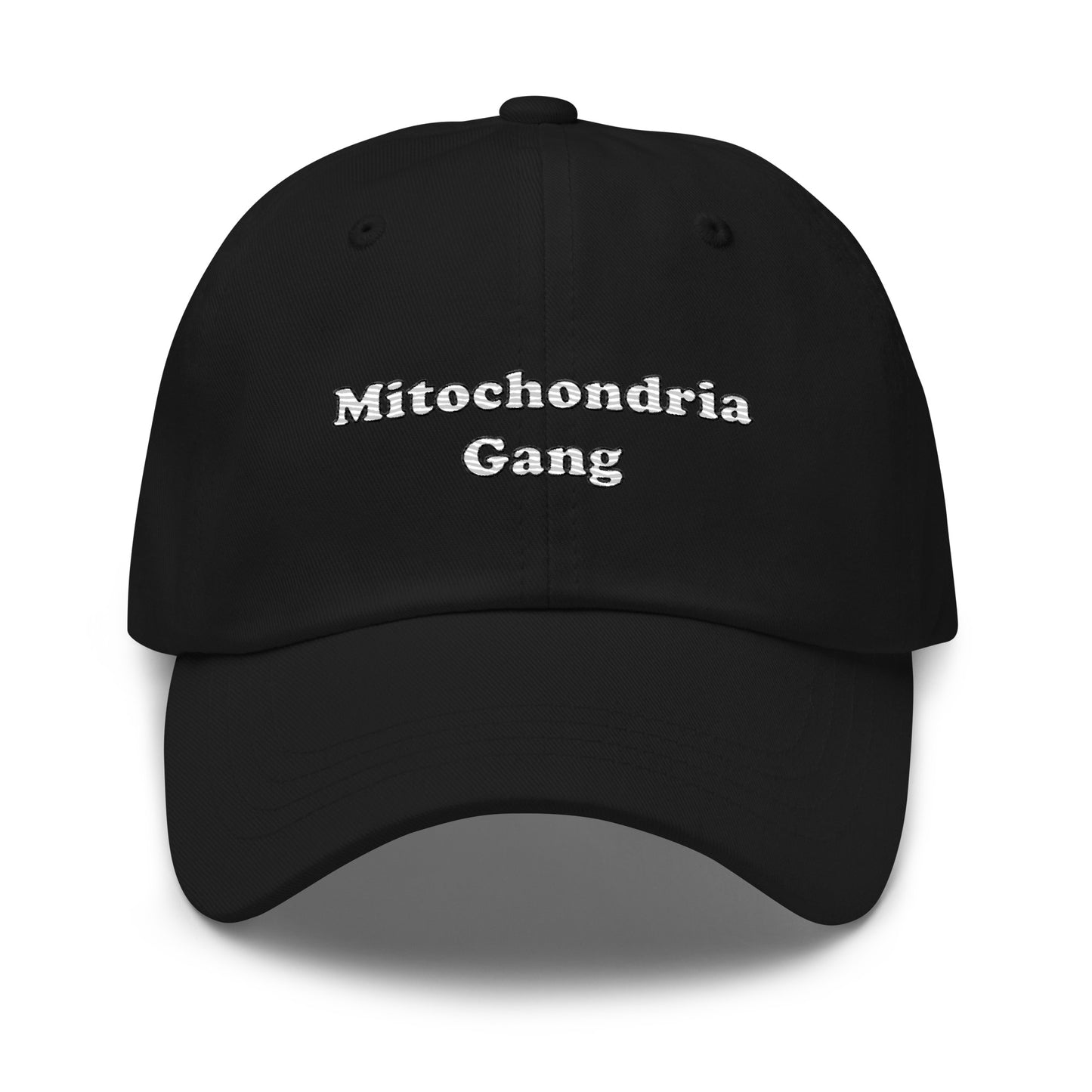 Mitochondria Gang Text Embroidered Hat