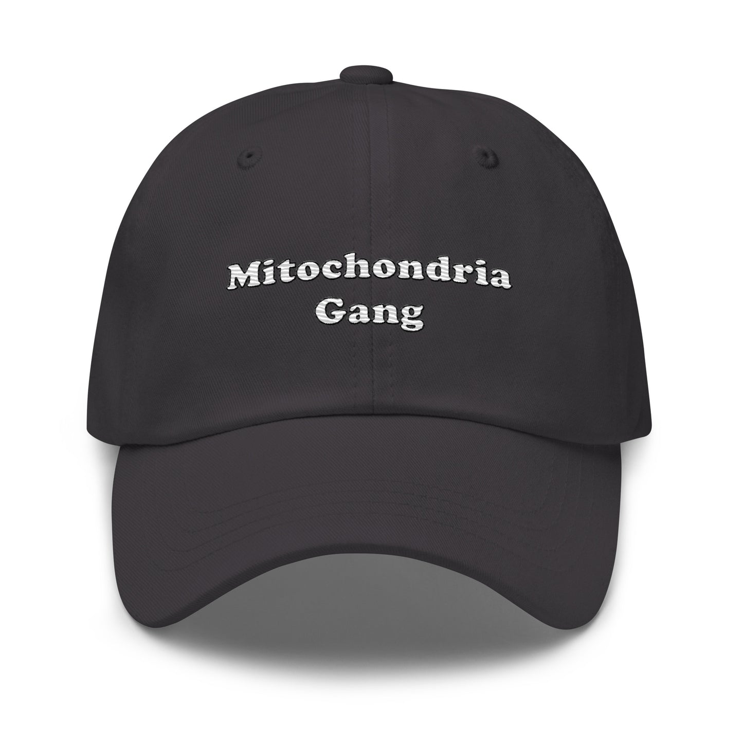 Mitochondria Gang Text Embroidered Hat