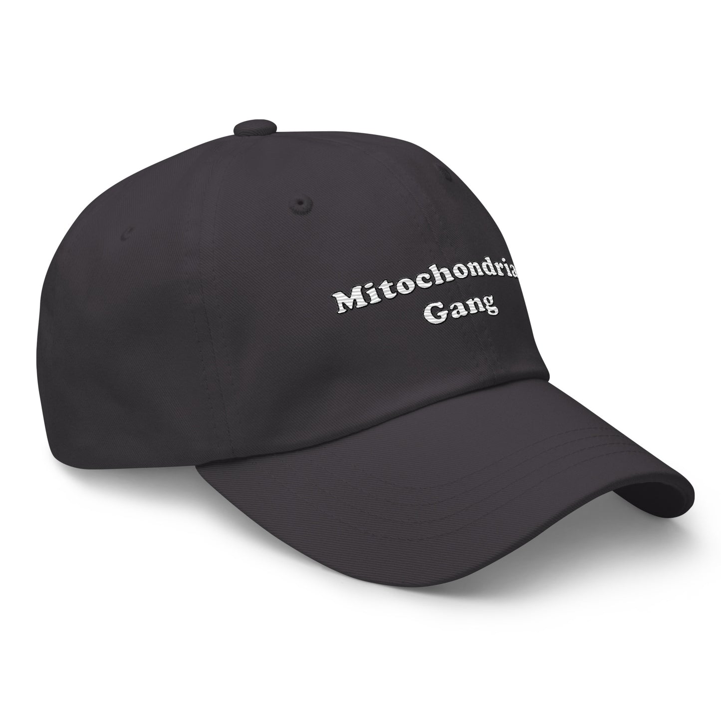 Mitochondria Gang Text Embroidered Hat