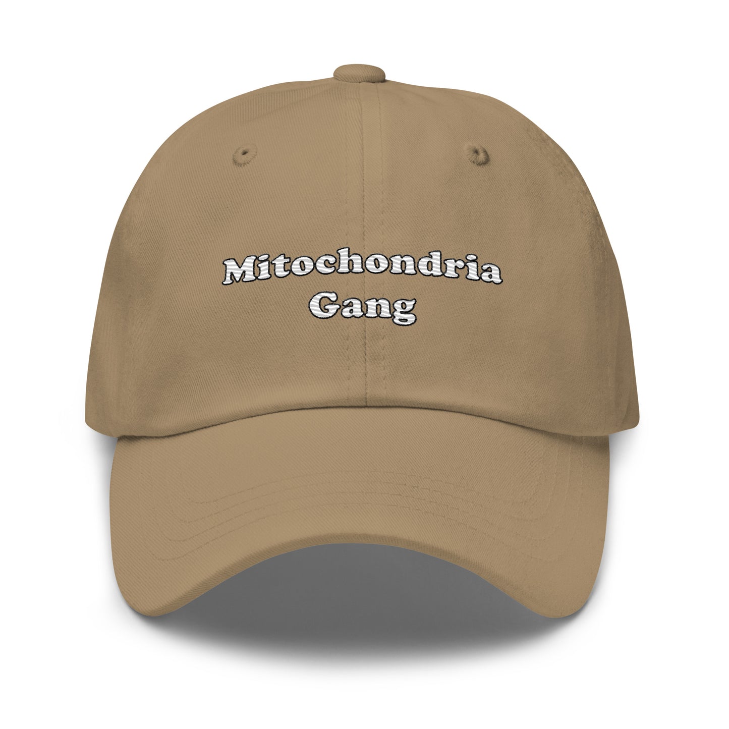 Mitochondria Gang Text Embroidered Hat