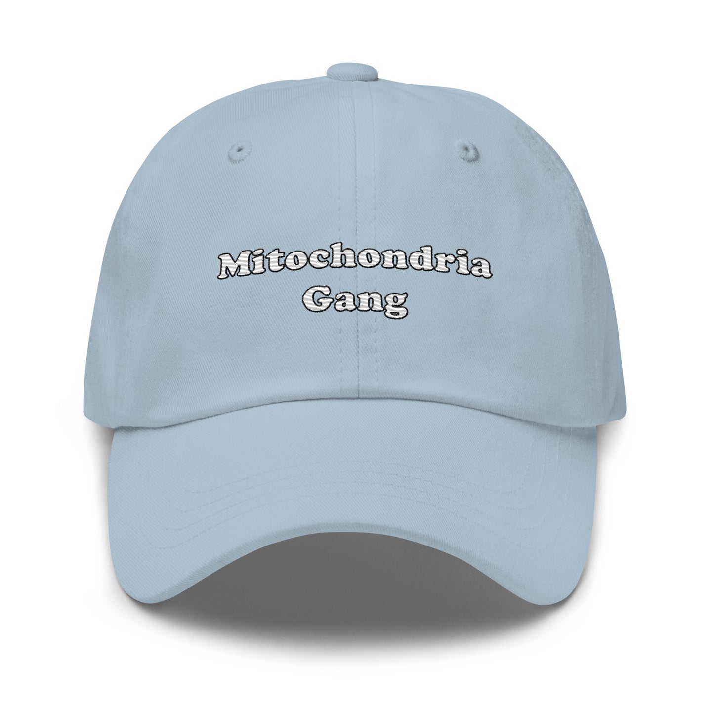 Mitochondria Gang Text Embroidered Hat