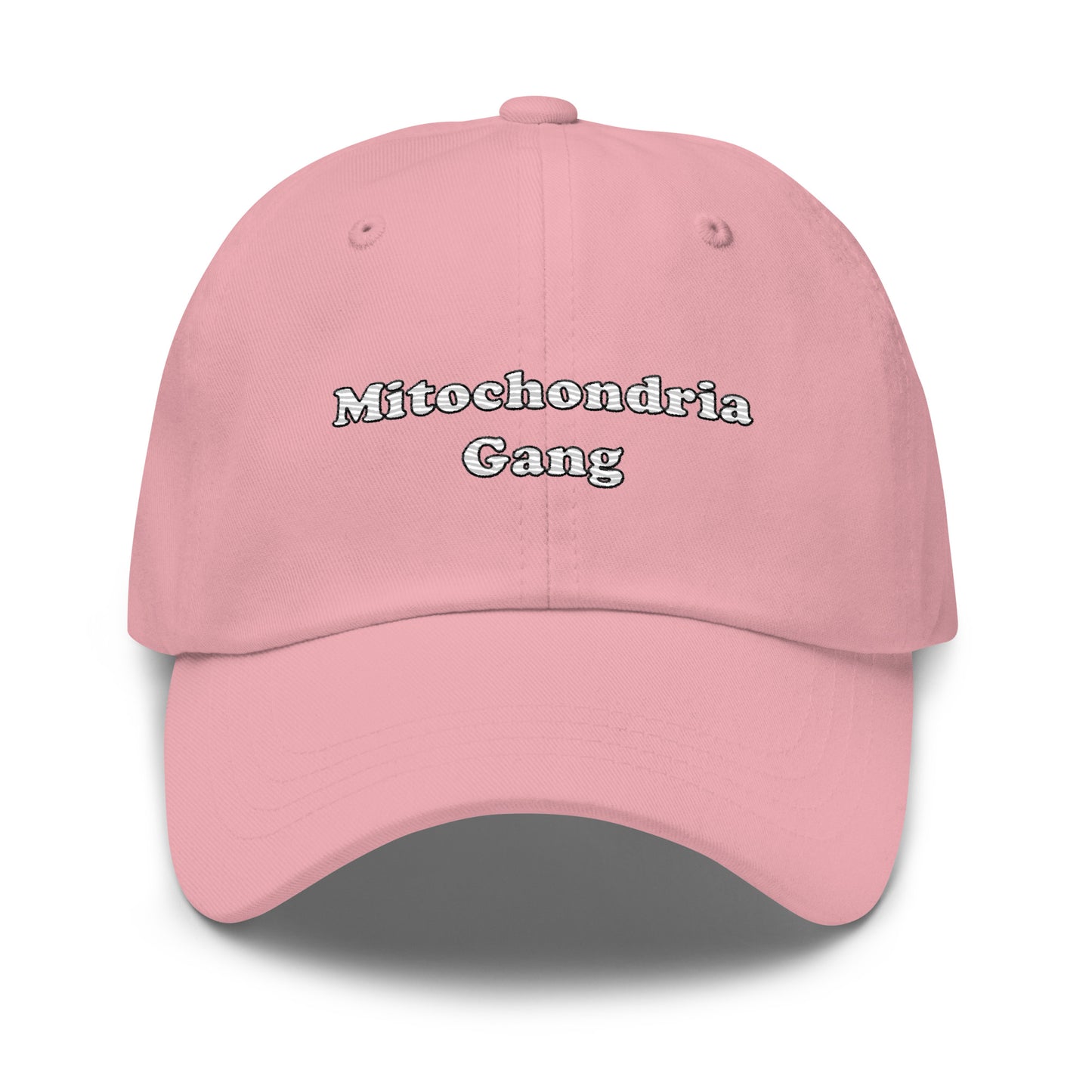 Mitochondria Gang Text Embroidered Hat