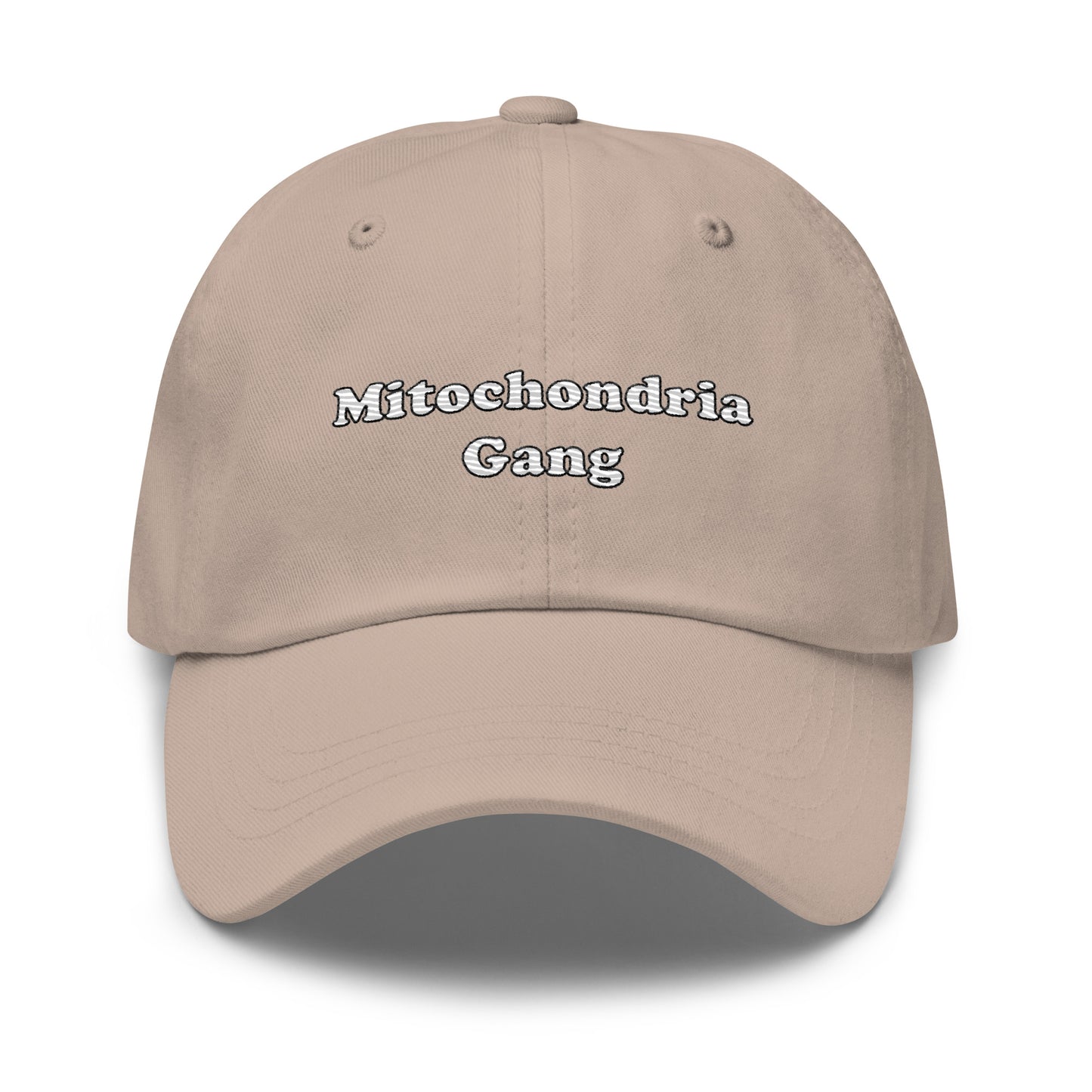 Mitochondria Gang Text Embroidered Hat