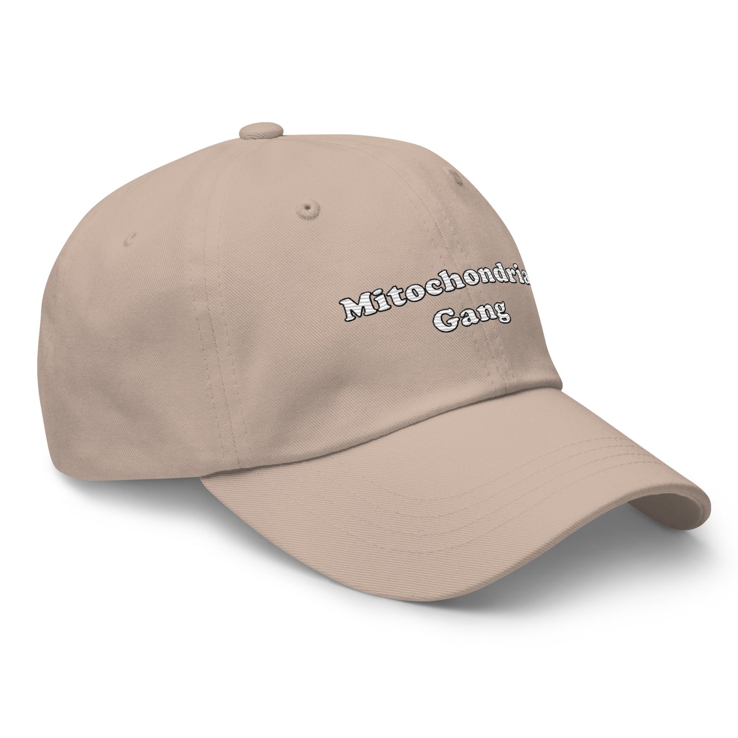 Mitochondria Gang Text Embroidered Hat