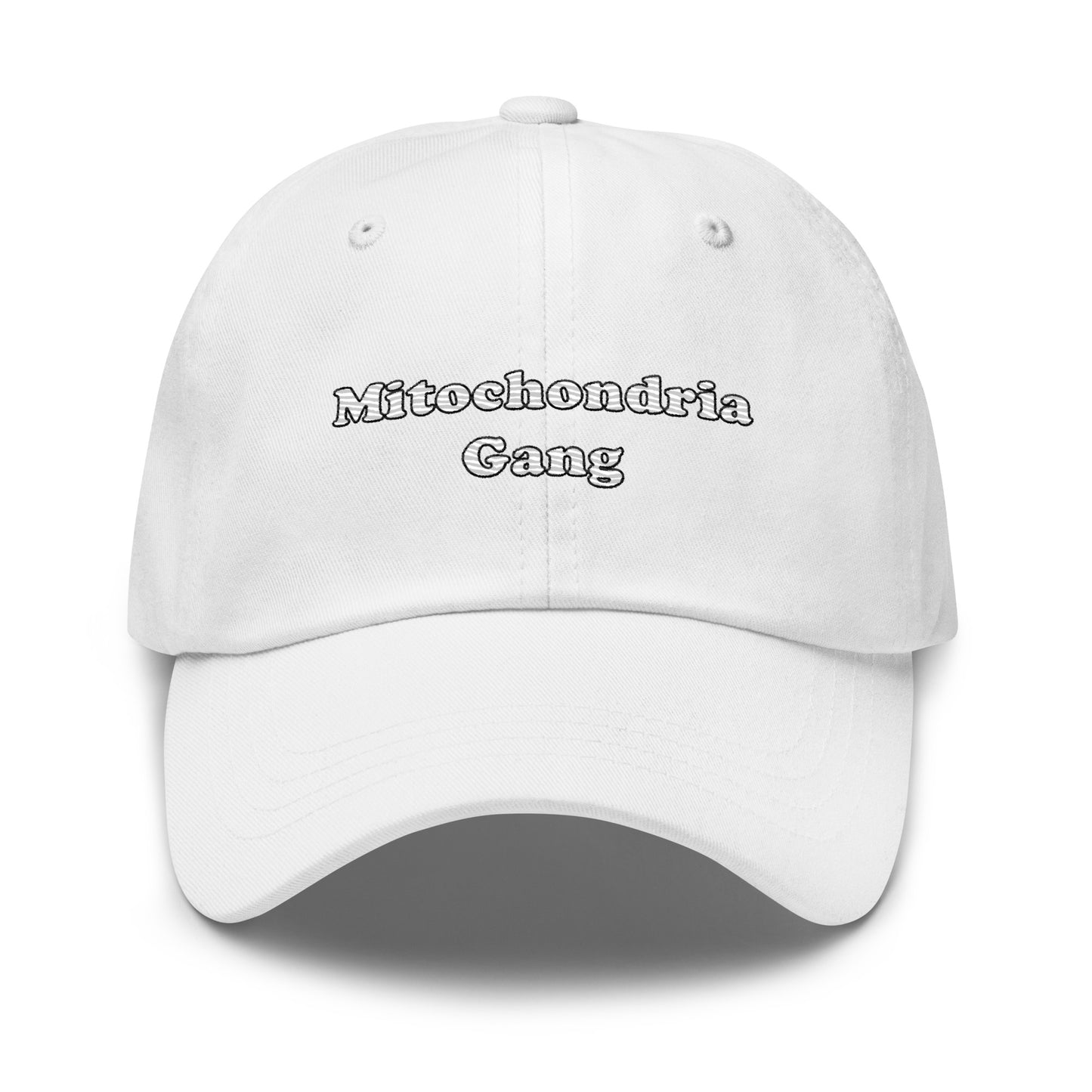 Mitochondria Gang Text Embroidered Hat