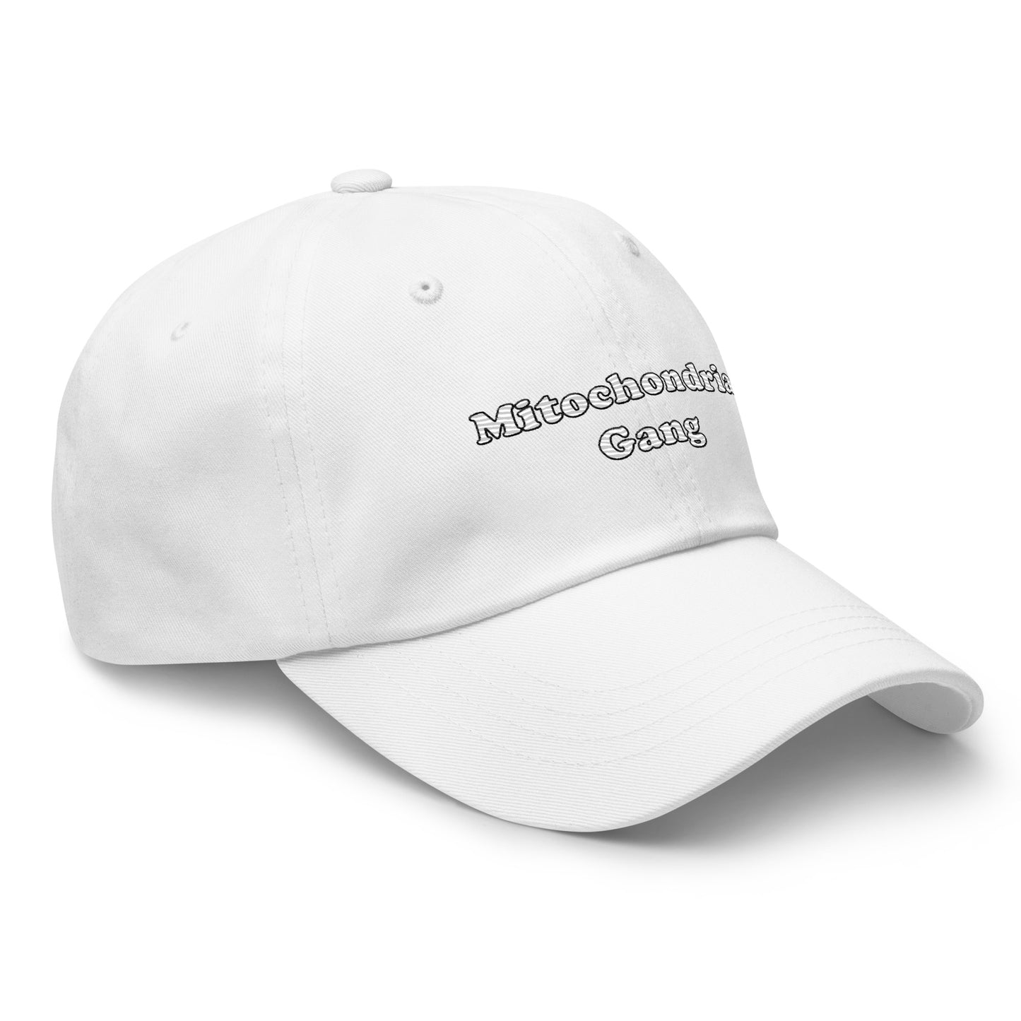 Mitochondria Gang Text Embroidered Hat