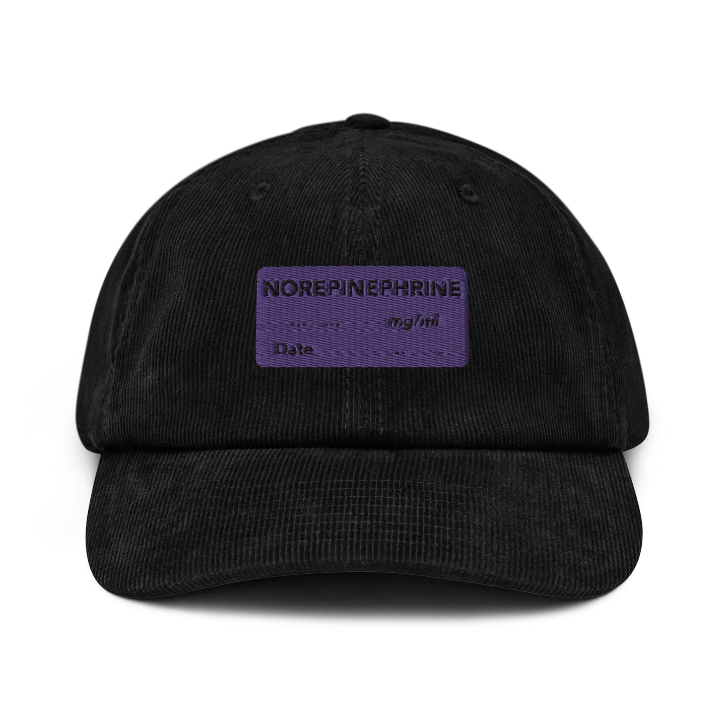 Norepinephrine Embroidered Corduroy Hat