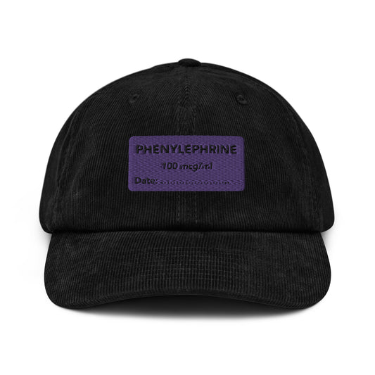 Phenylephrine Embroidered Corduroy Hat