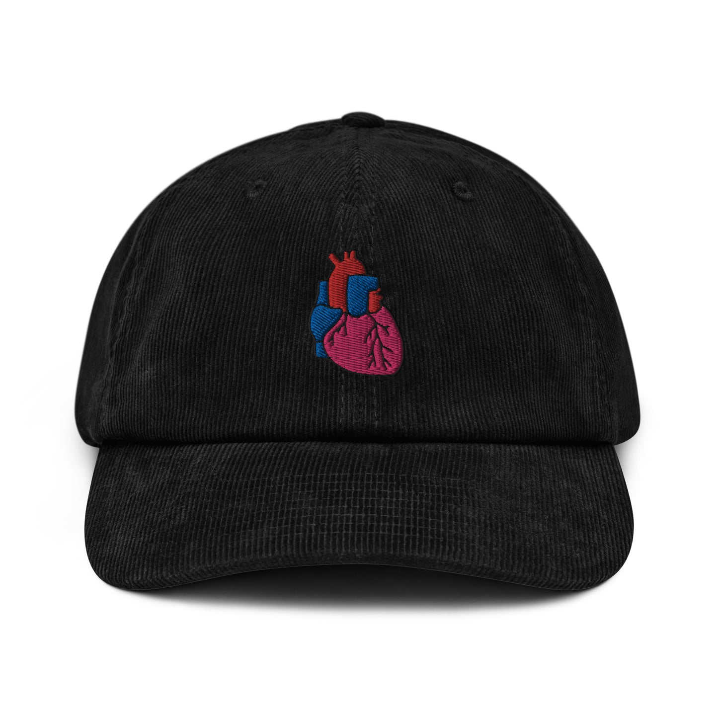 Heart Embroidered Corduroy Hat